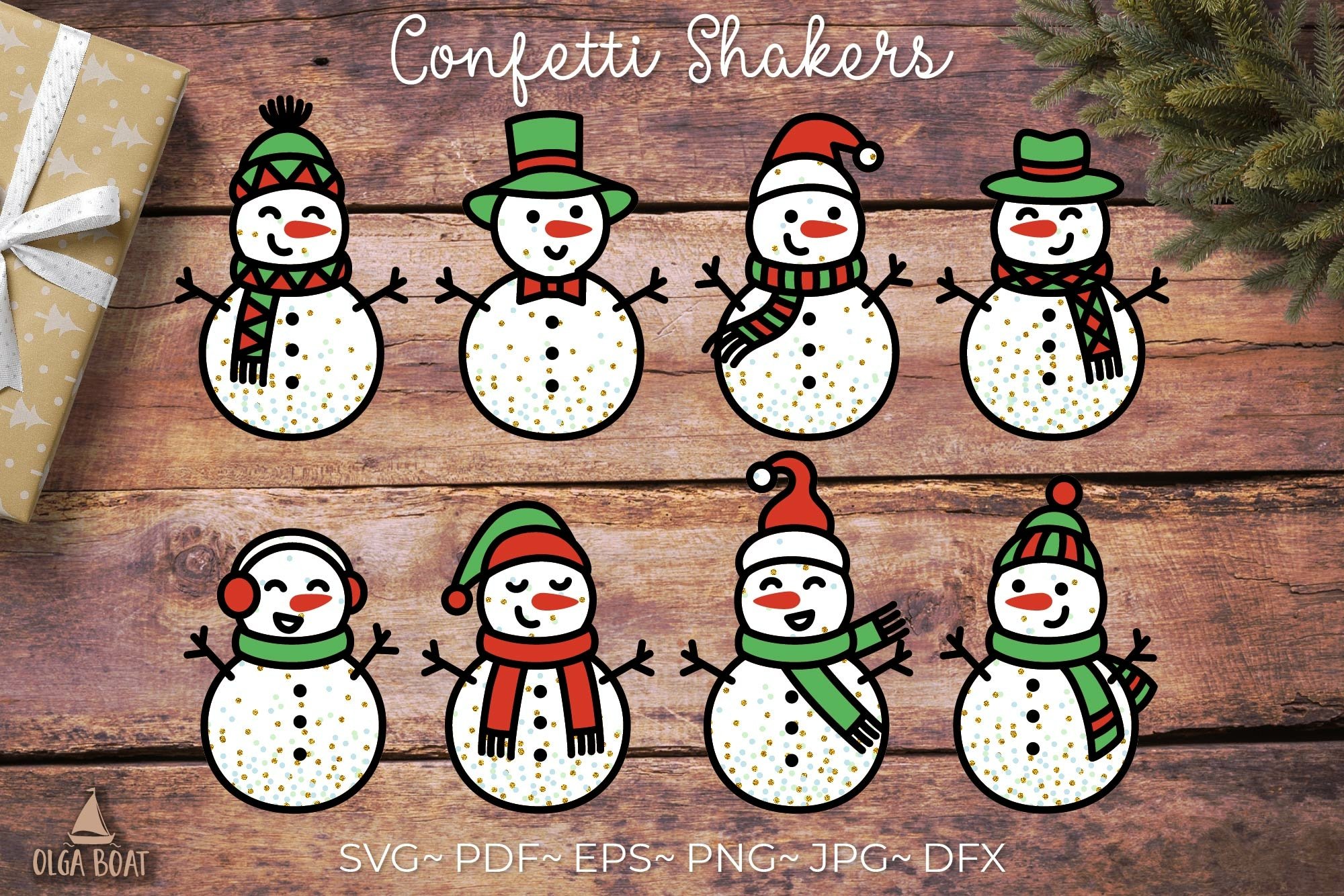 3d Snowman svg Bundle | Confetti Shaker Christmas Game