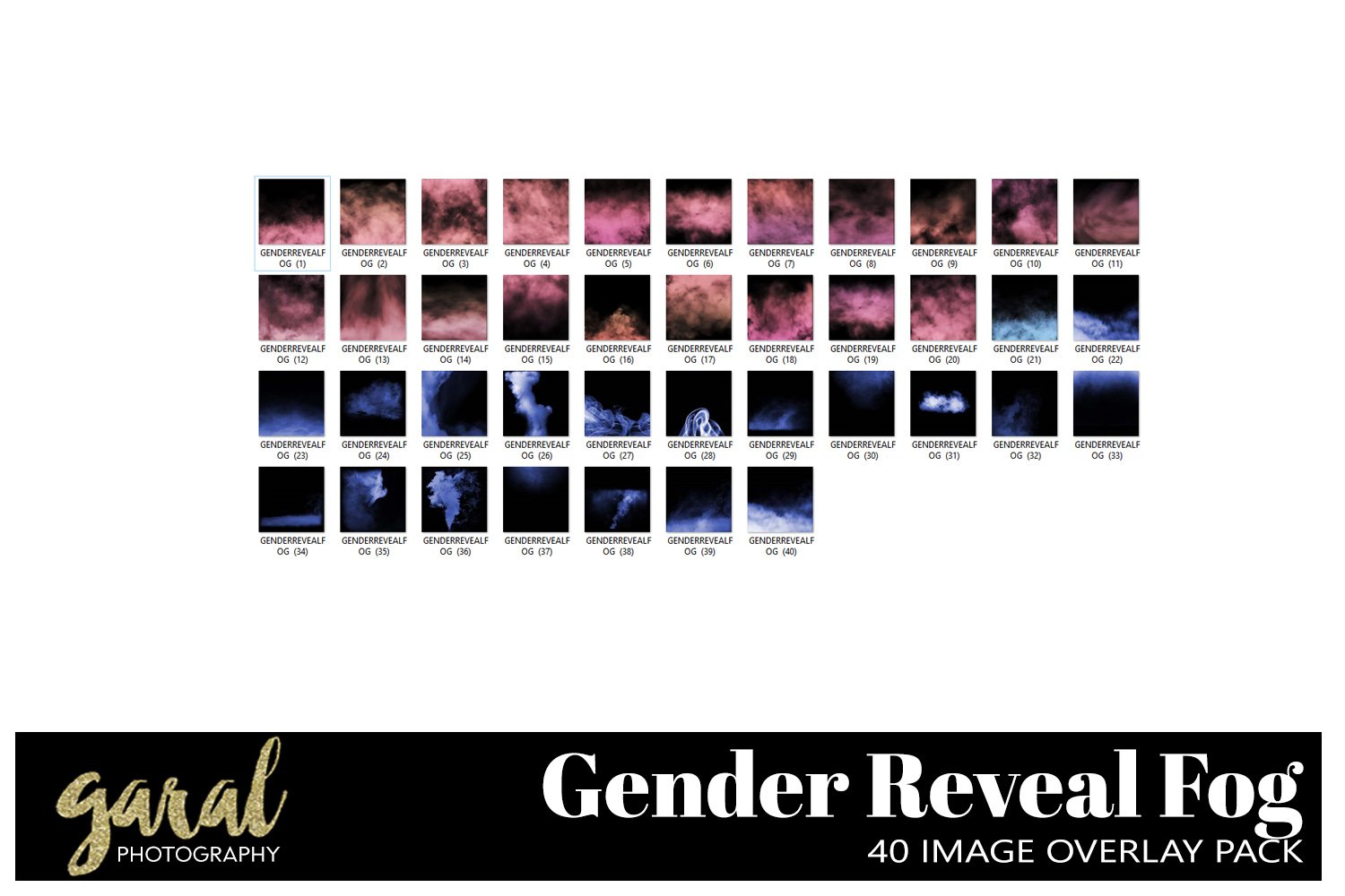 40 GENDER REVEAL FOG Overlays (597337) Layer Styles Design Bundles