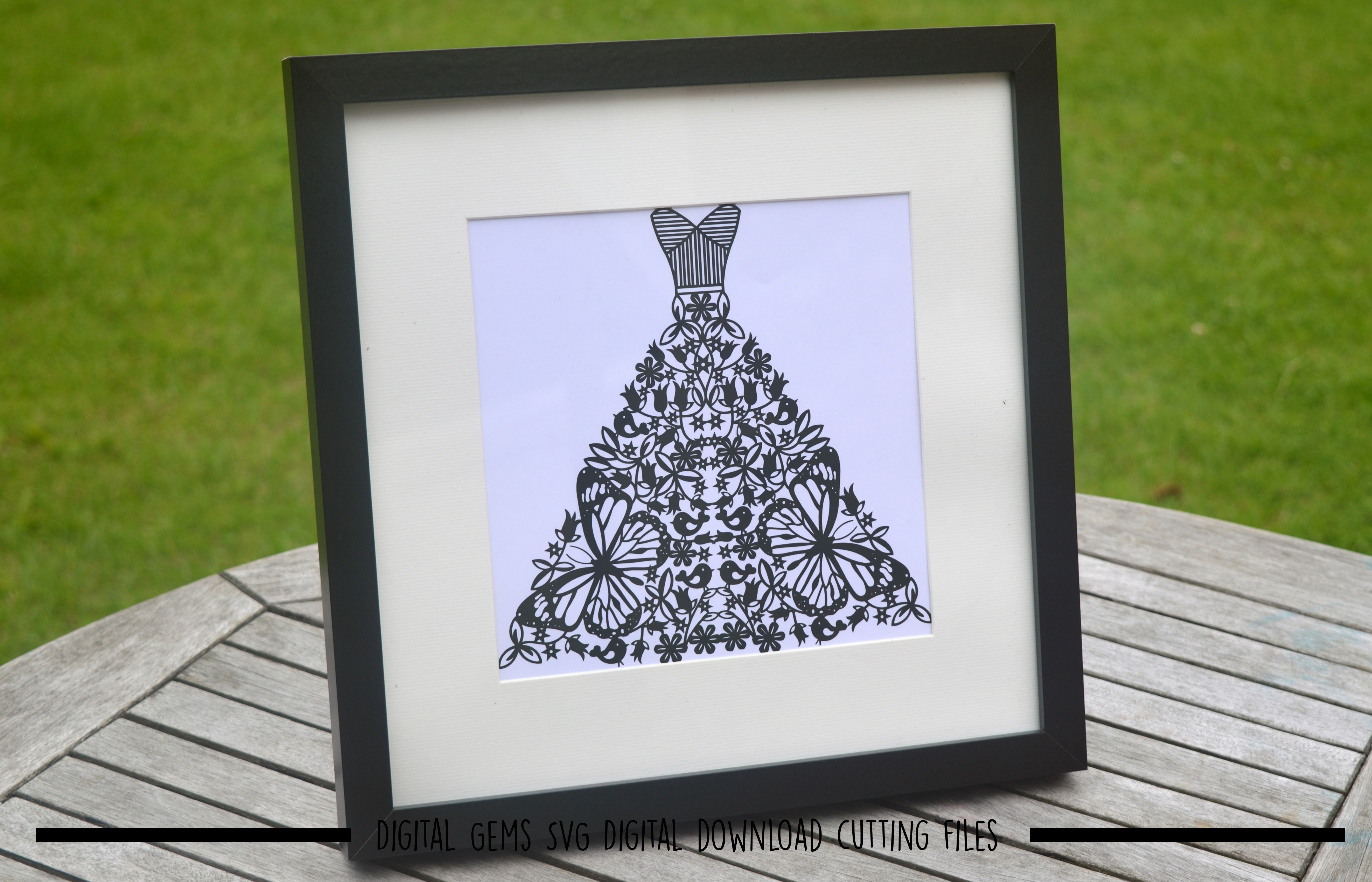 Wedding Dress paper cut design