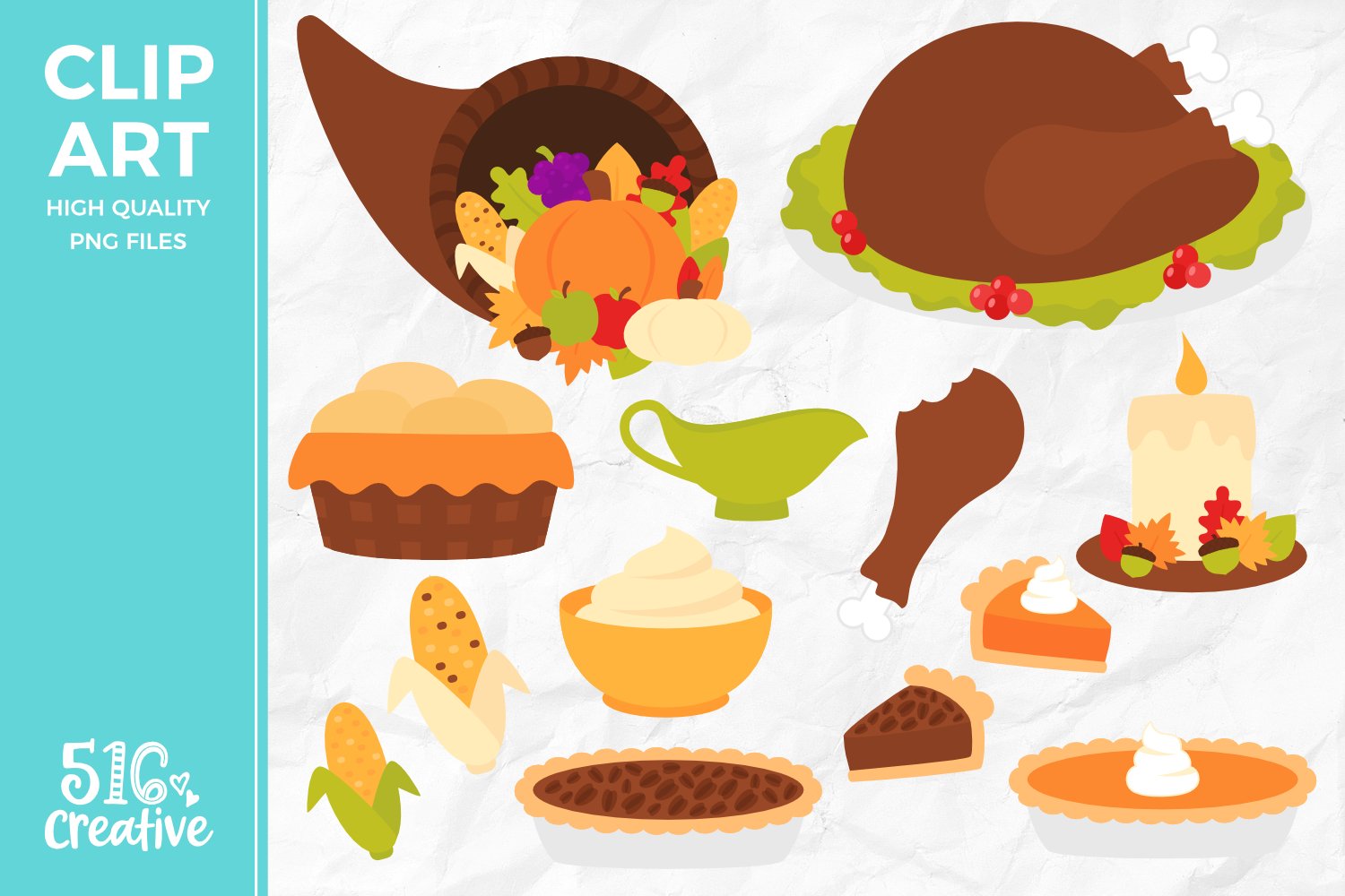 Thanksgiving Dinner Clipart Illustration Png 314833 Illustrations Design Bundles