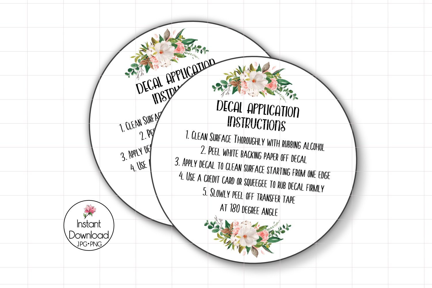 Printable Decal Application Card (1132492) | Printables | Design Bundles