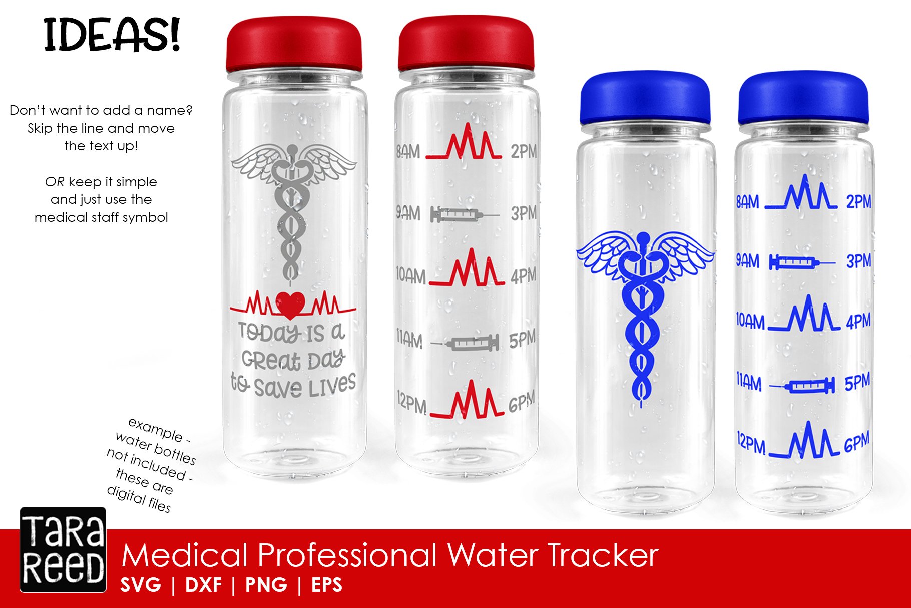 Medical Professional Water Intake Bottle Tracker Cut Files (532702