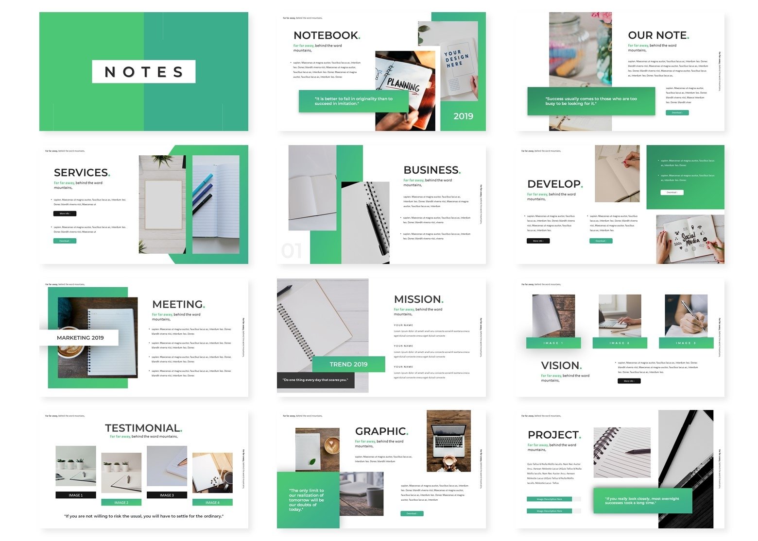 Notes - Google Slides Template (337062) | Presentation Templates ...