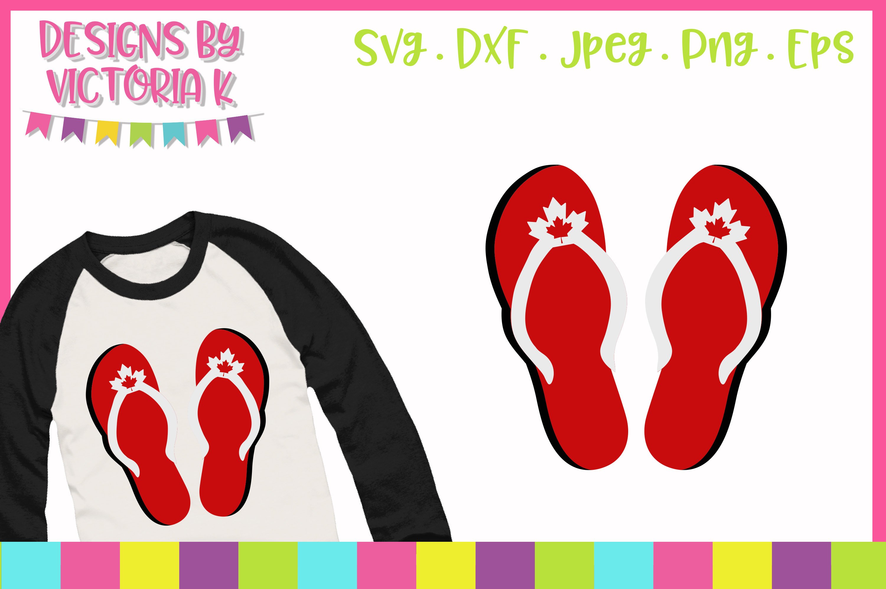 Download Canada Day Flip Flops Svg Cut File 202485 Svgs Design Bundles