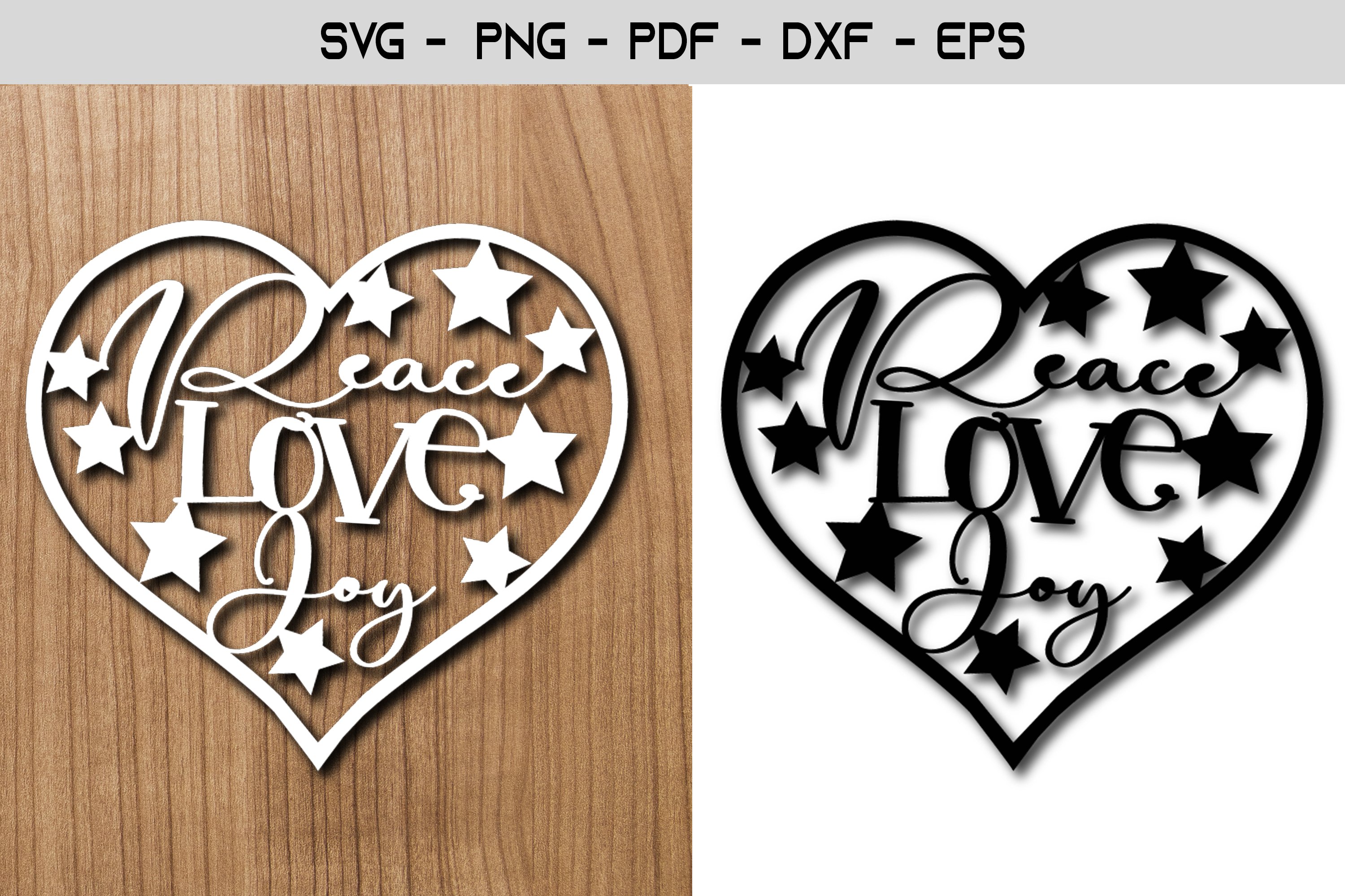 Peace Love Joy Paper Template Design