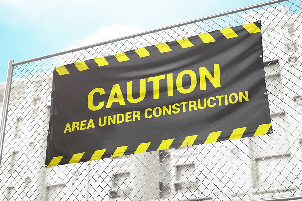 Fence Vinyl Banner Mockup (385055) Signage Design Bundles