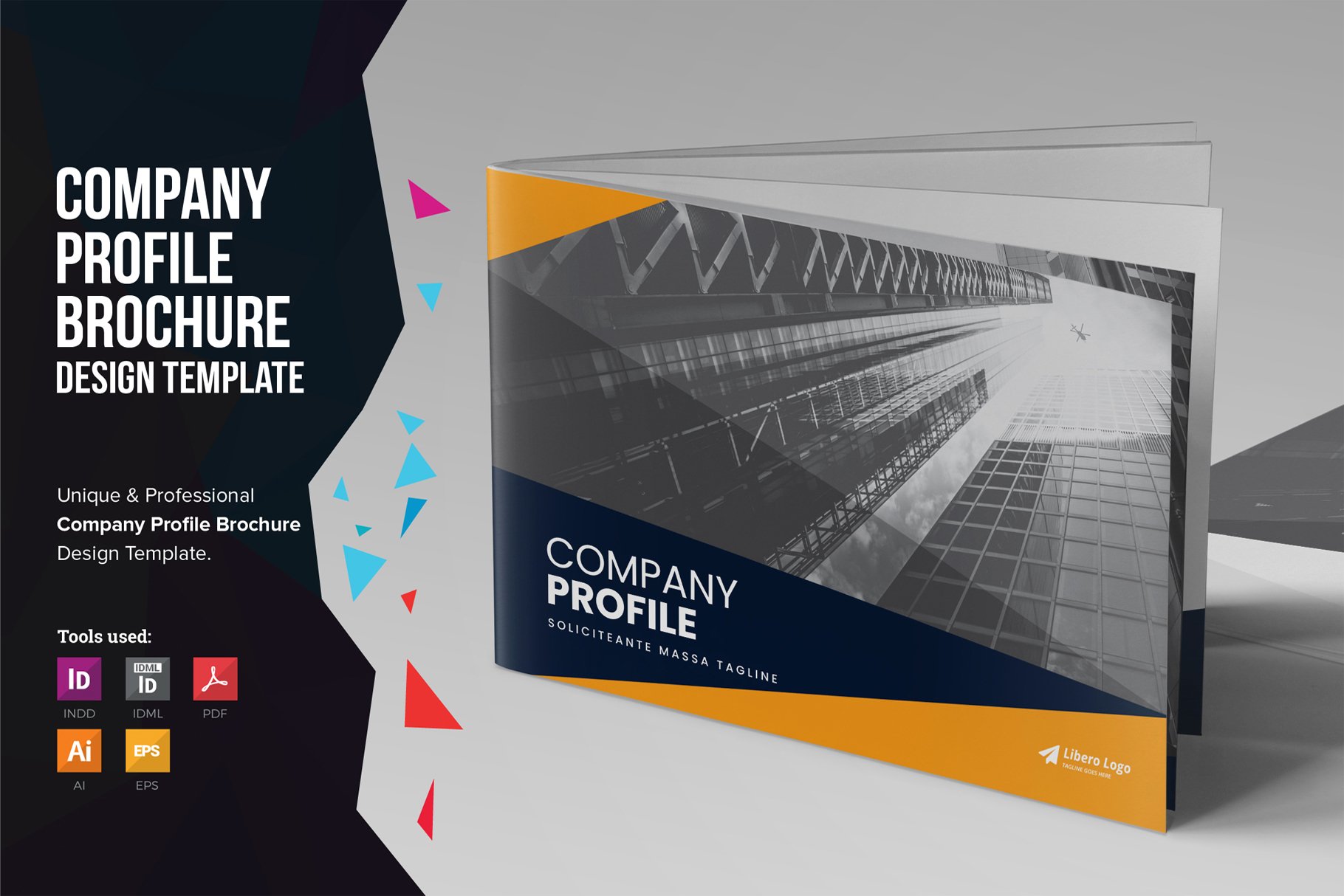 Company Profile Brochure v6 220991 Brochures Design Bundles Company profile brochure template v6 templates editable follow designer pdf psd
