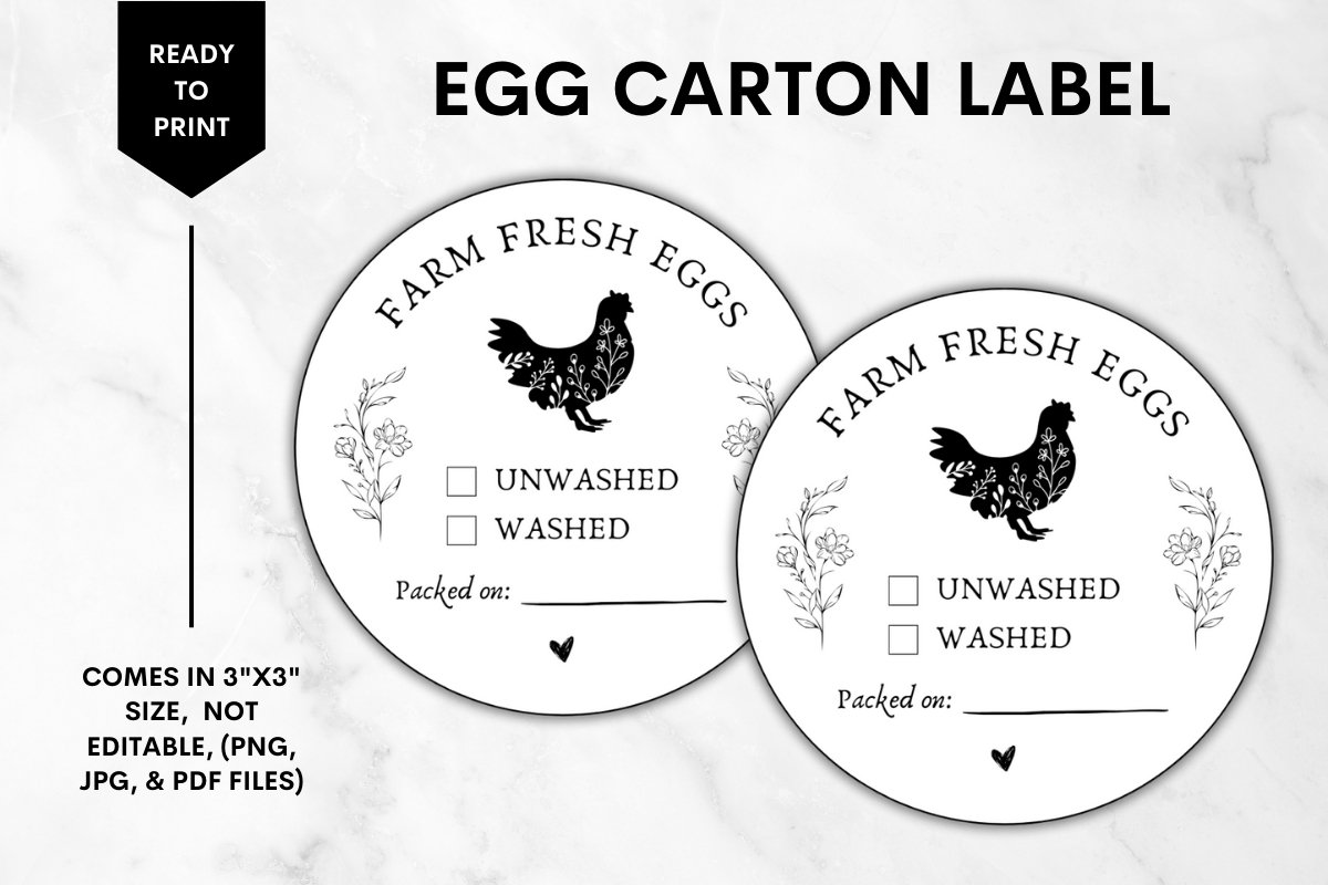 Free Printable Egg Carton Label Template Free Printable Egg Carton Label Template