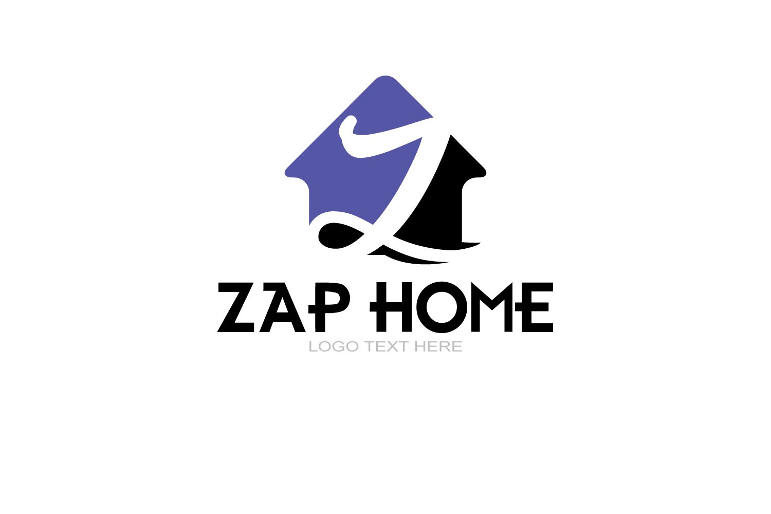 Z Letter Logo In Home, Real Estate Logo (498860) Logos Design Bundles