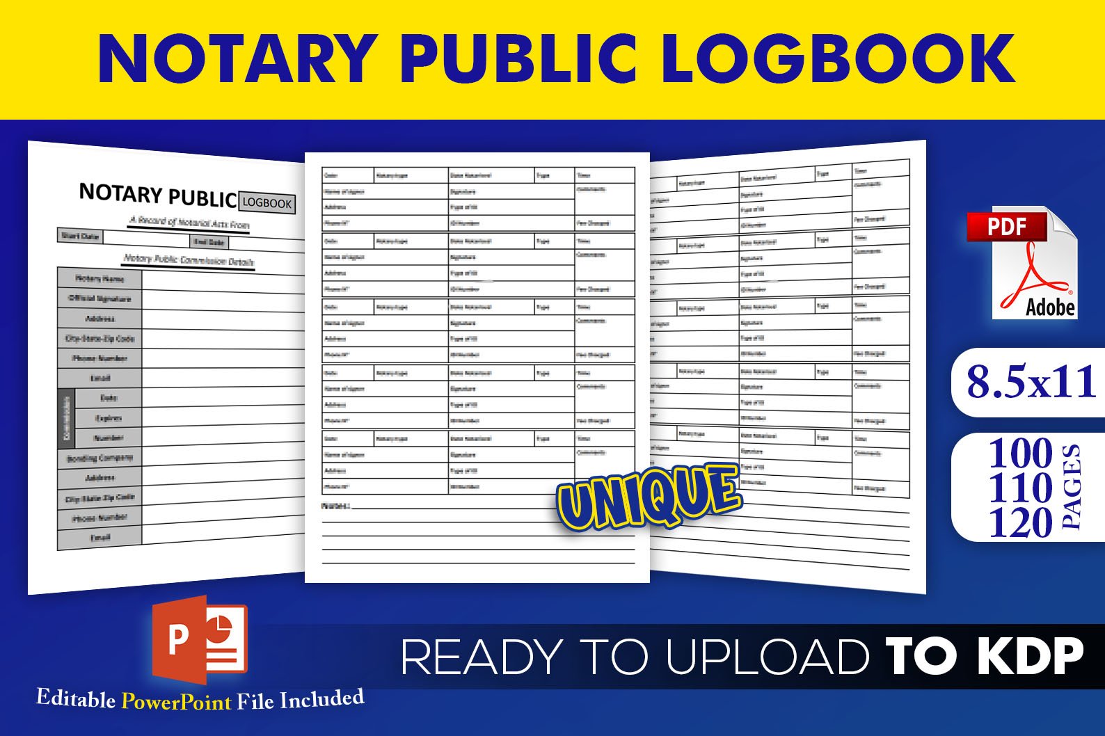 Notary Public Logbook | KDP Interior Template Editable pptx notary-public-logbook-kdp-interior-template-editable-pptx