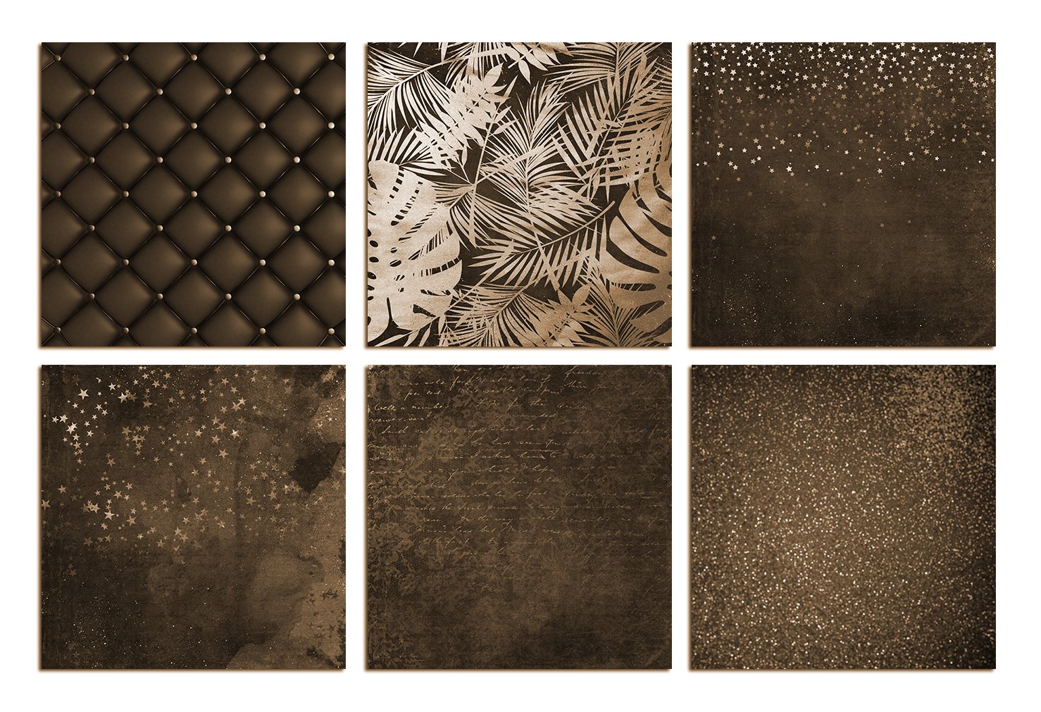 Brown Gold Digital Paper Textures
