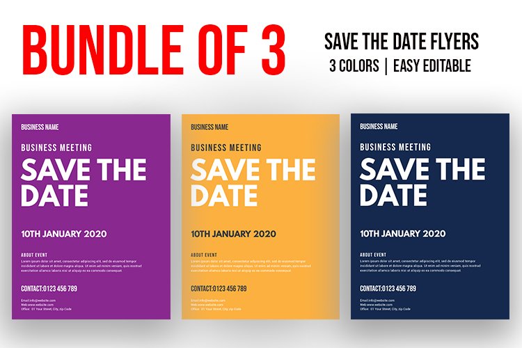 Save The Date Template Business