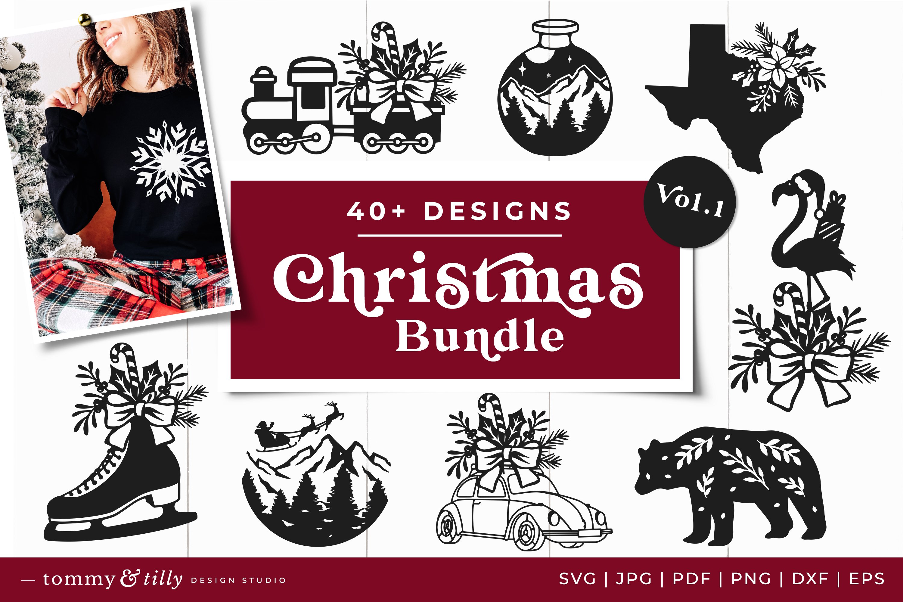 Vol.1 Christmas Bundle SVG Bundle Cut Files (1048715) | Cut Files