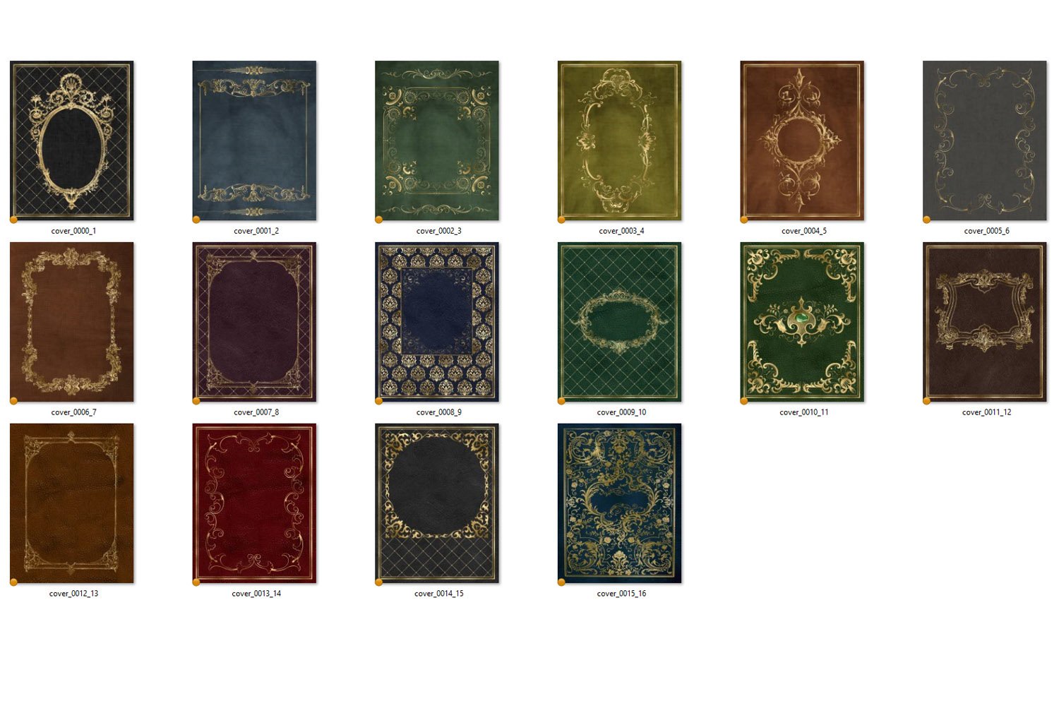 Ornate Gold Book Covers (353624) Textures Design Bundles