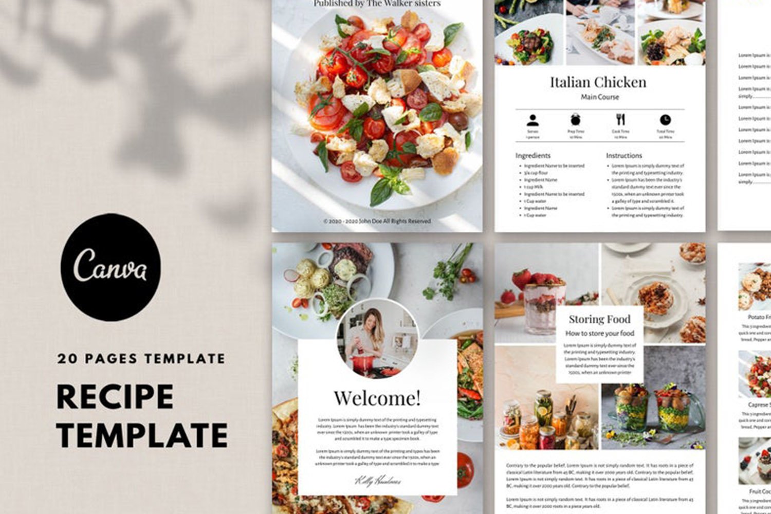 Recipe Template | Design Bundles