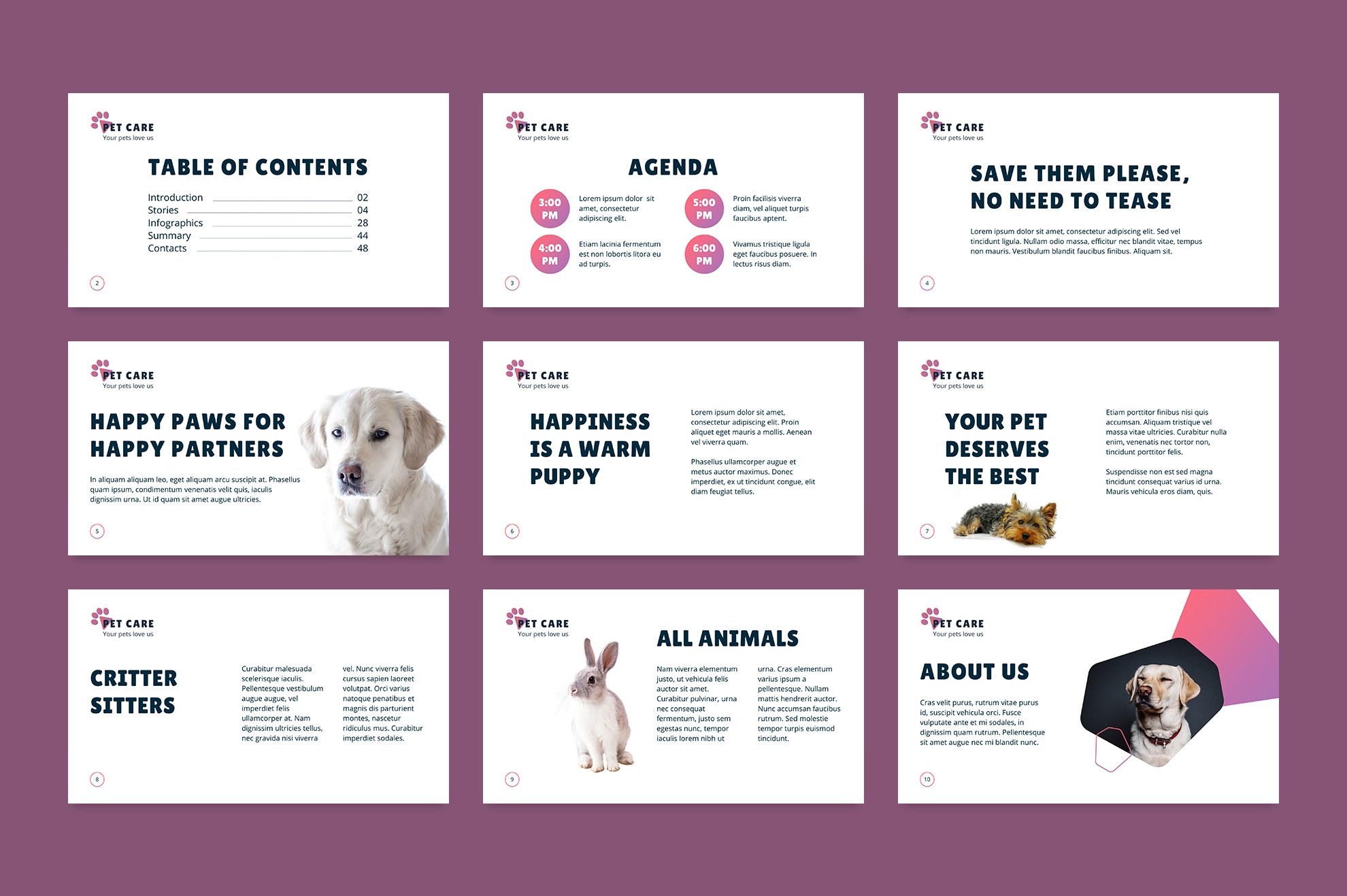 Dog And Cat Powerpoint Template