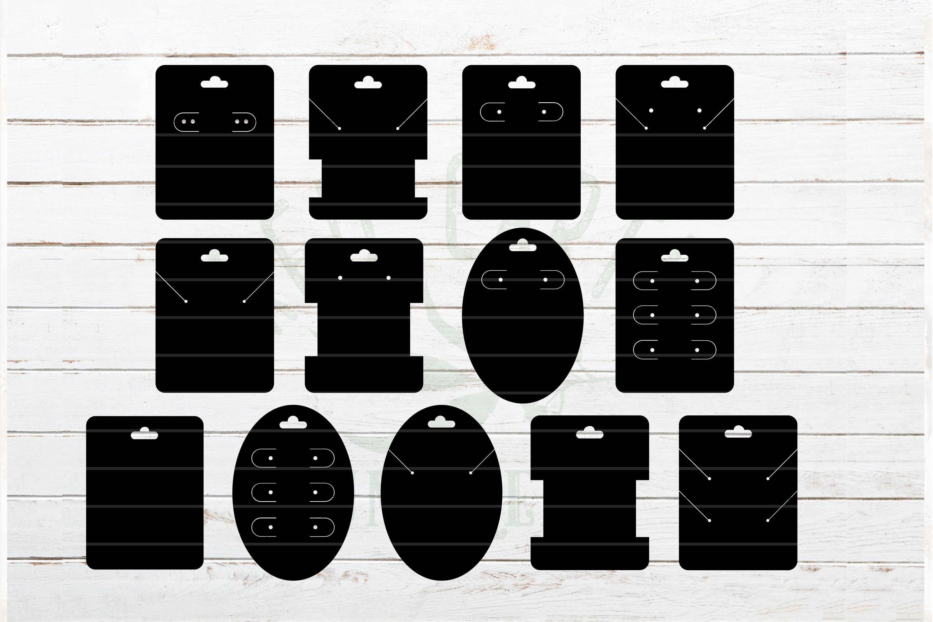 Download Earrings template bundle SVG, earrings display card ...