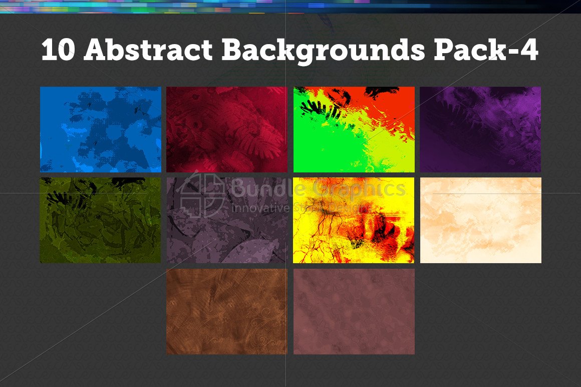 10 Abstract Backgrounds – Pack-4 (4802) | Backgrounds | Design Bundles