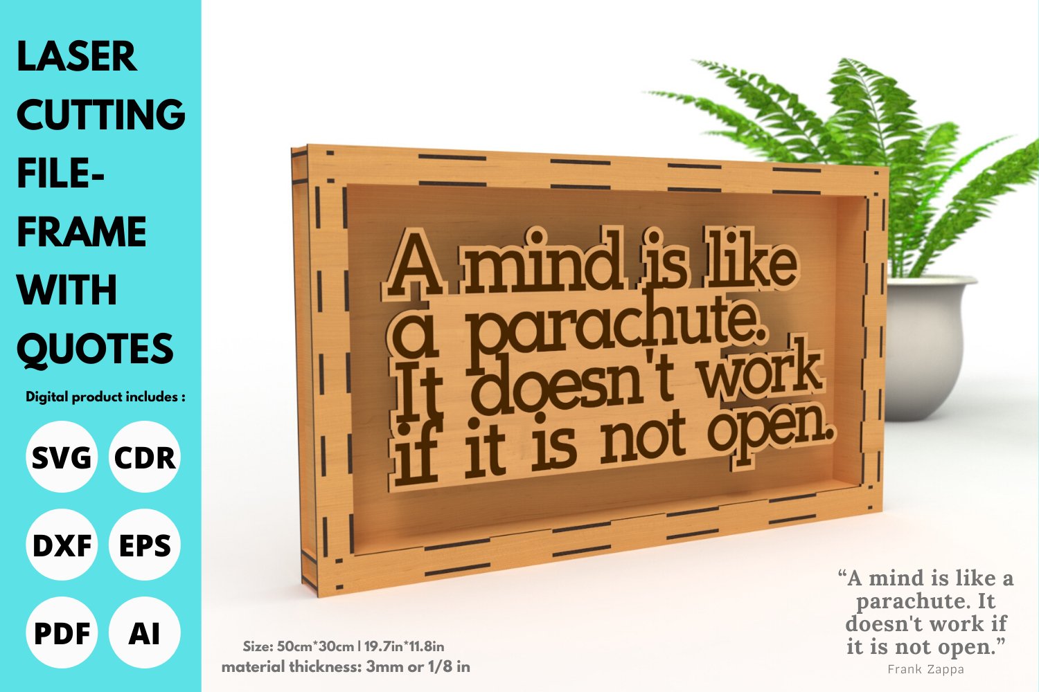 Quotes With Frame SVG laser cutting file