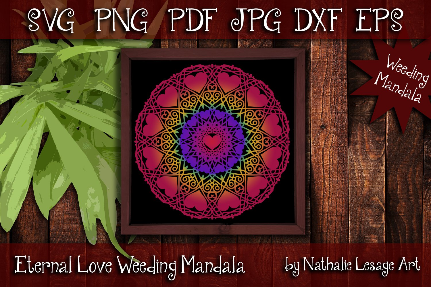 Eternal Love Mandala SVG Zetangle Style Weeding Sublimation (979535
