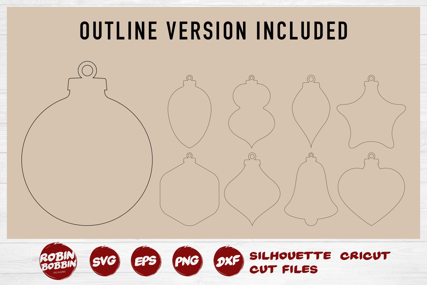 Christmas Bauble Template Bundle SVG Christmas Ball SVG (1025186