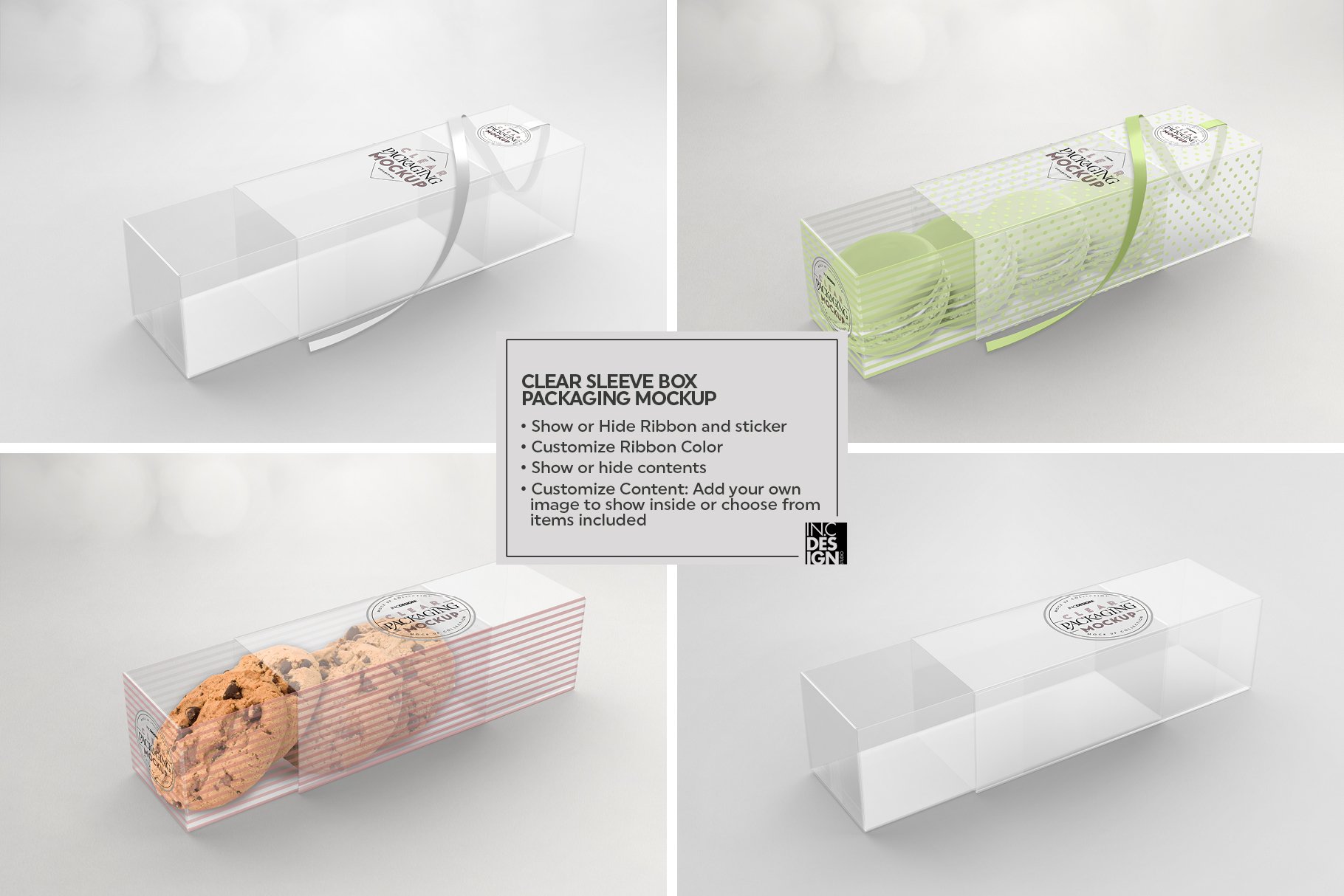 Clear Sleeve Box Packaging Mockup (270579) Branding Design Bundles