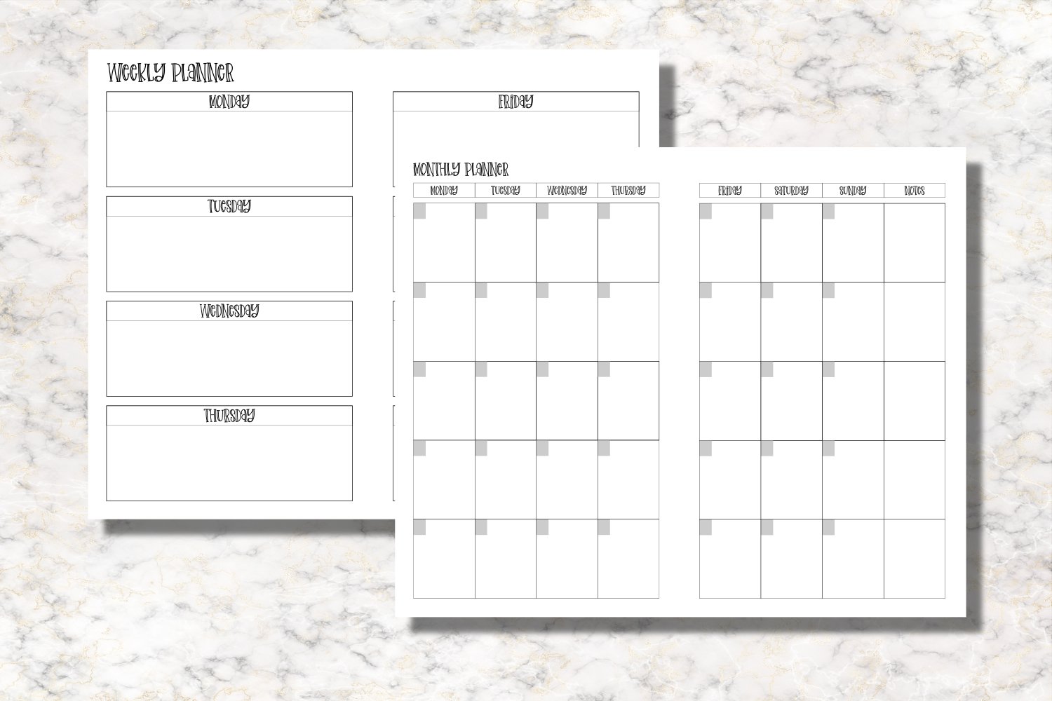 Soft Pastel B6 Size Notebook Inserts Digital Planner