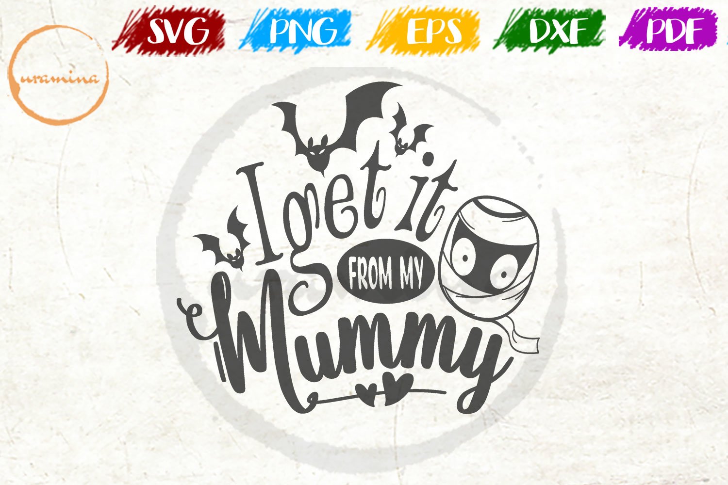 I Get It From My Mummy Halloween Quote Art (906878) SVGs Design Bundles