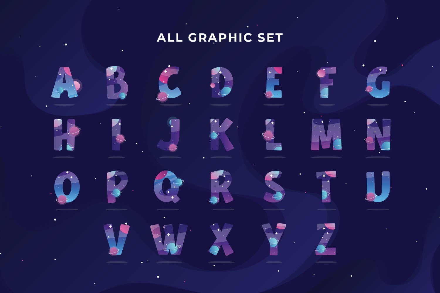 Galaxy Alphabet set
