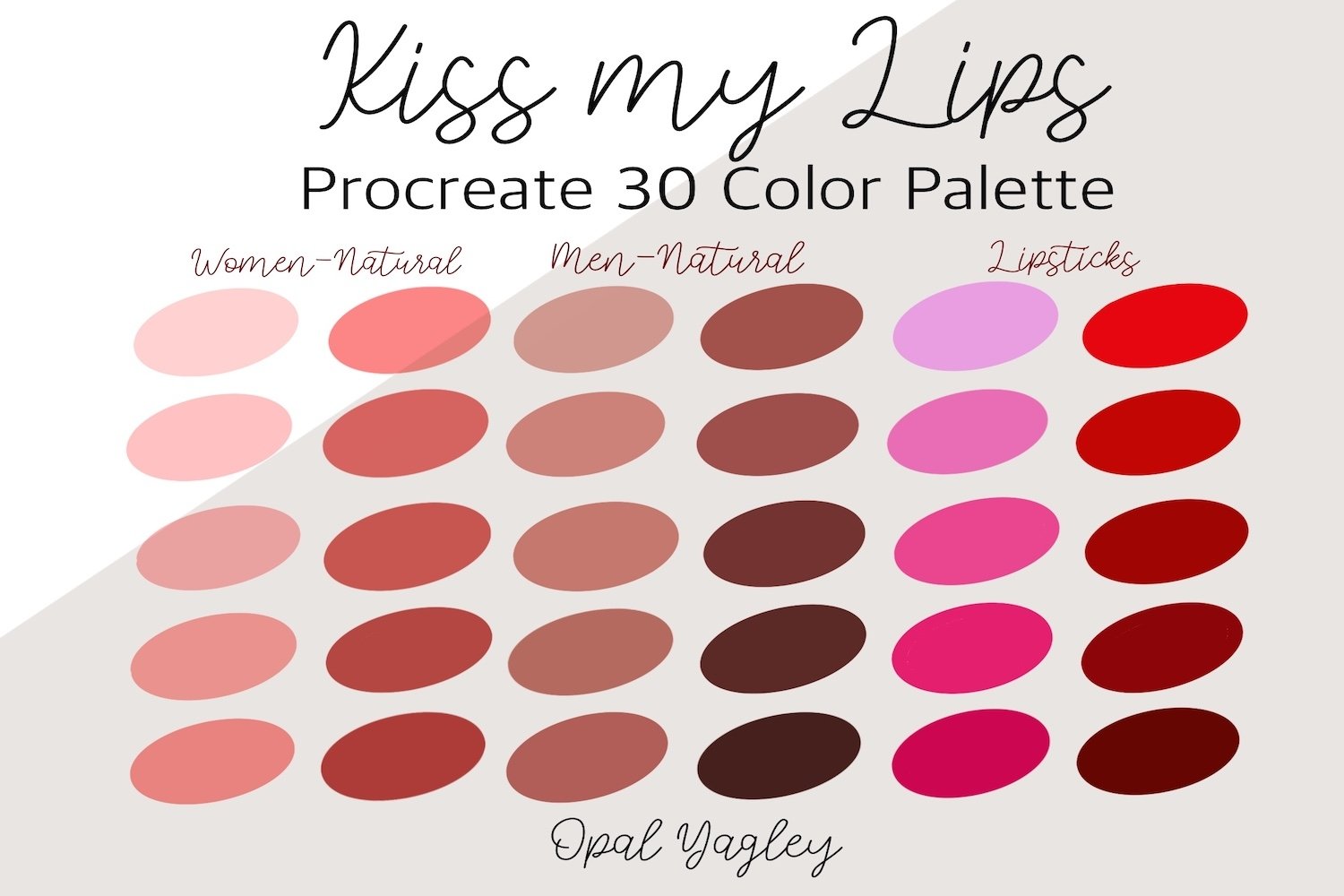 Kiss My Lips Procreate Color Palette 