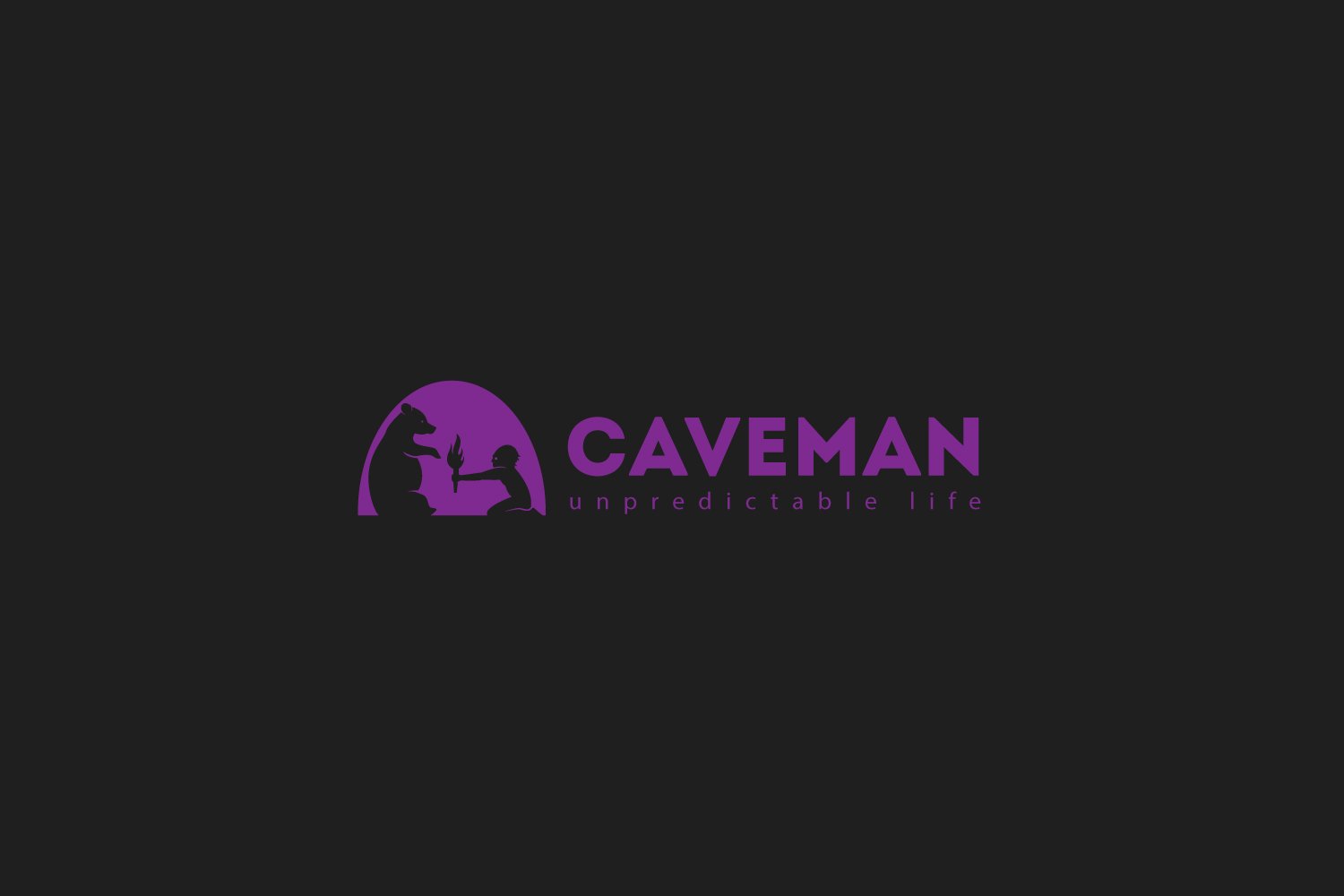 Caveman Logo Template (94754) Logos Design Bundles