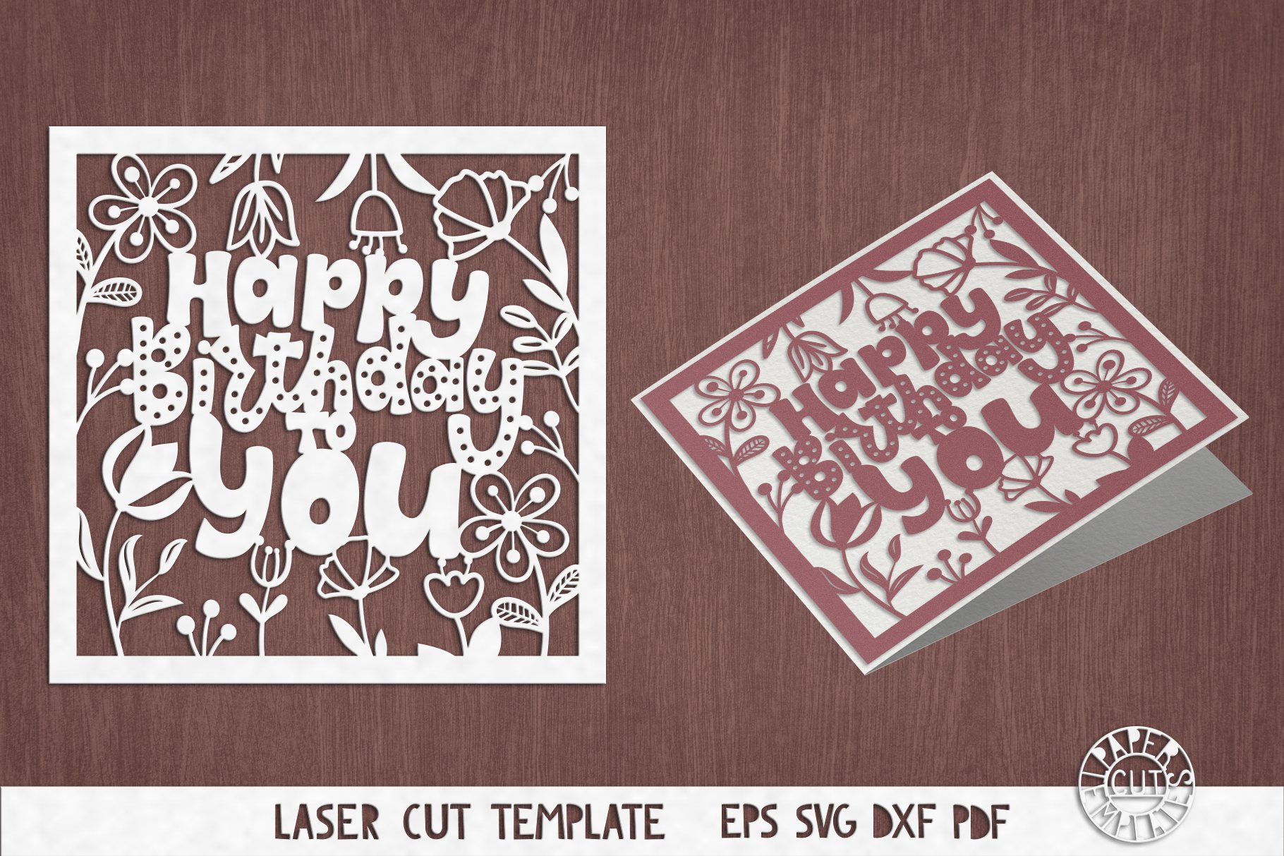 Download SVG Birthday card cut file for Cricut, Silhouette Cameo ...