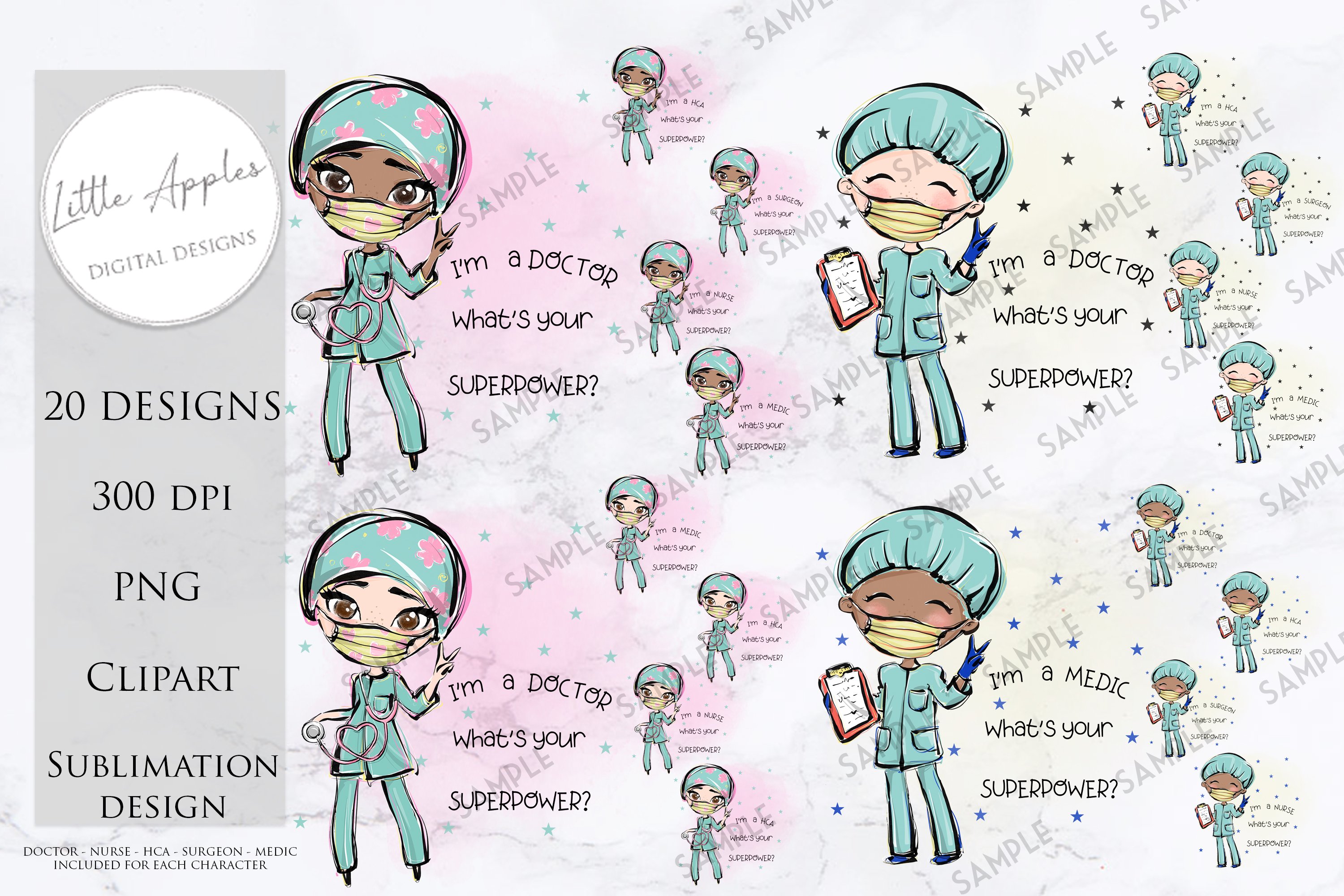 Printable Design Illustration Mechanic Superpower Trio Sublimation Design Digital PNG