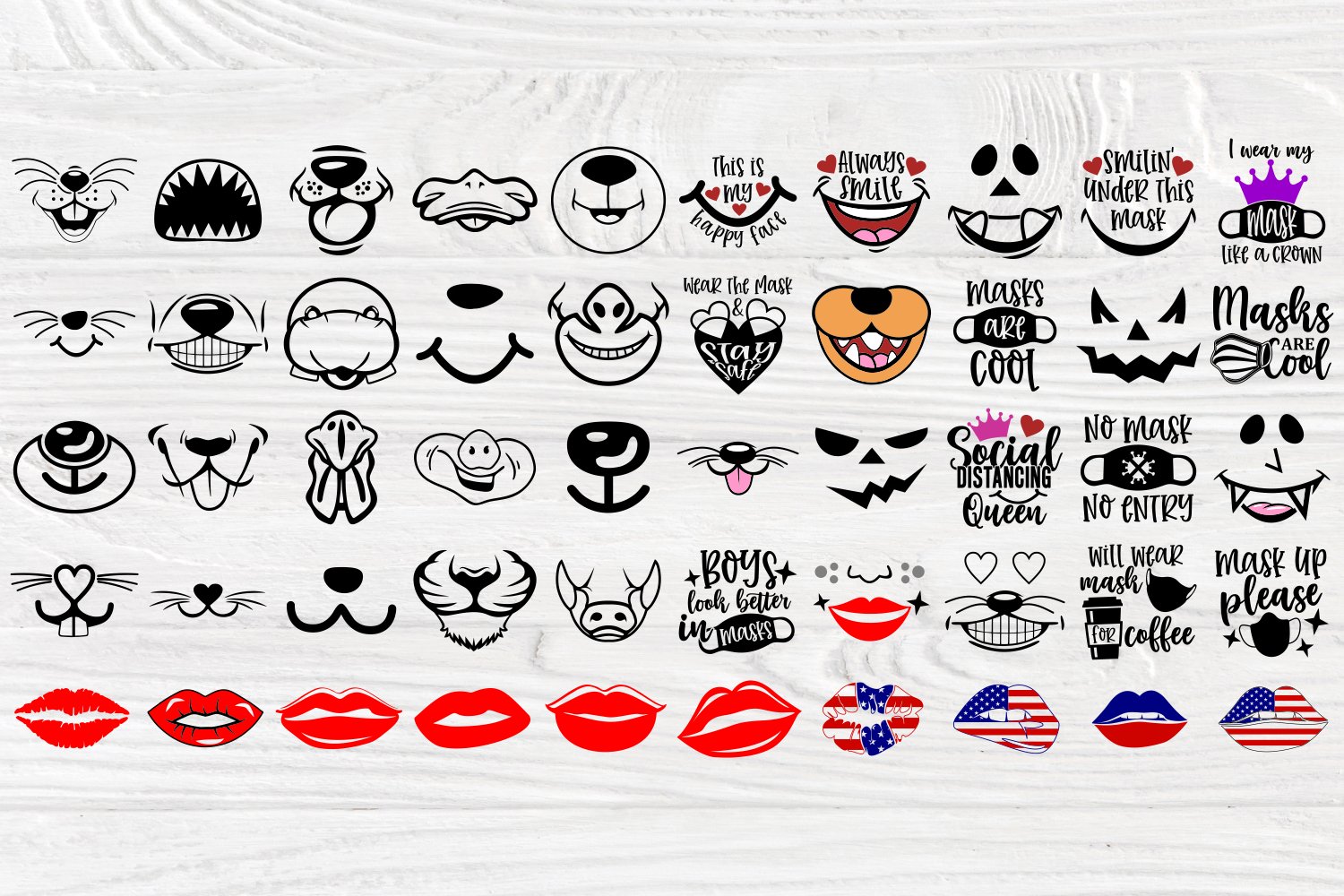 Download Kids Face Mask Svg Bundle Quarantine Svg Face Mask Signs 885543 Cut Files Design Bundles