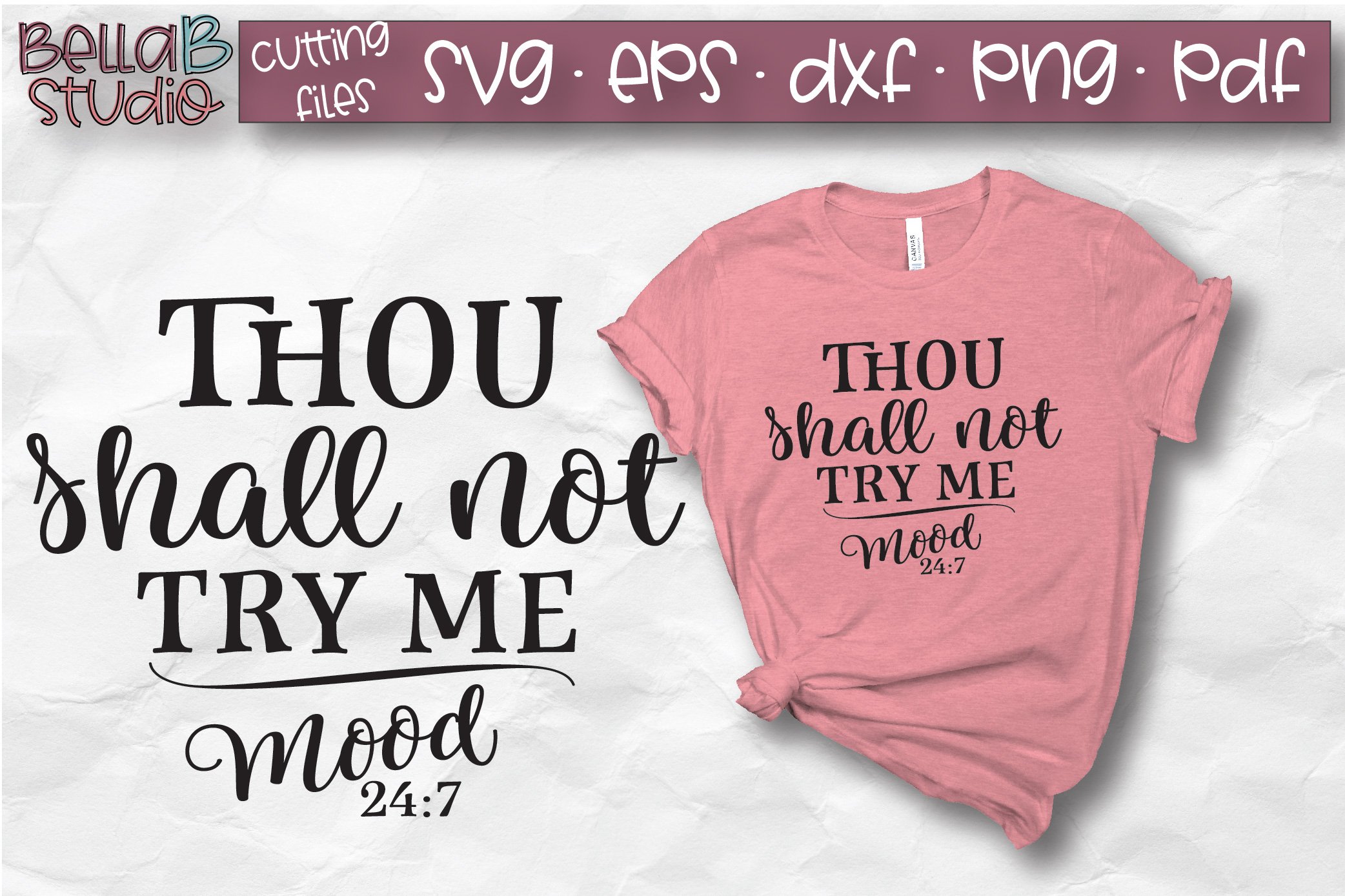 Thou Shall Not Try Me Mood 24:7 Enamel Pin - Sassy Bible Verse Parody Brooch For Women