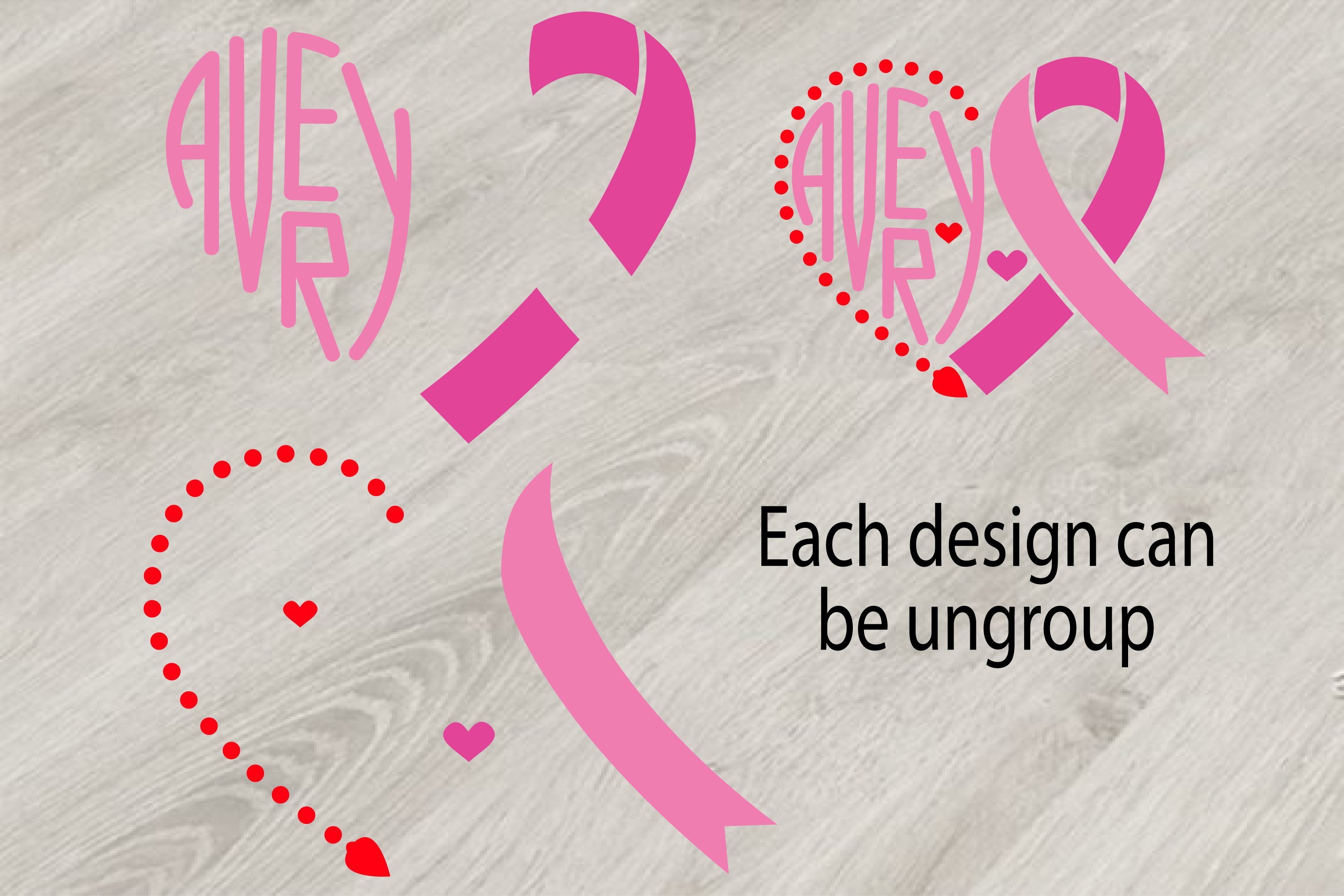 Avery Breast Cancer Ribbon SVG, love, faith, hope 802S (89005) SVGs