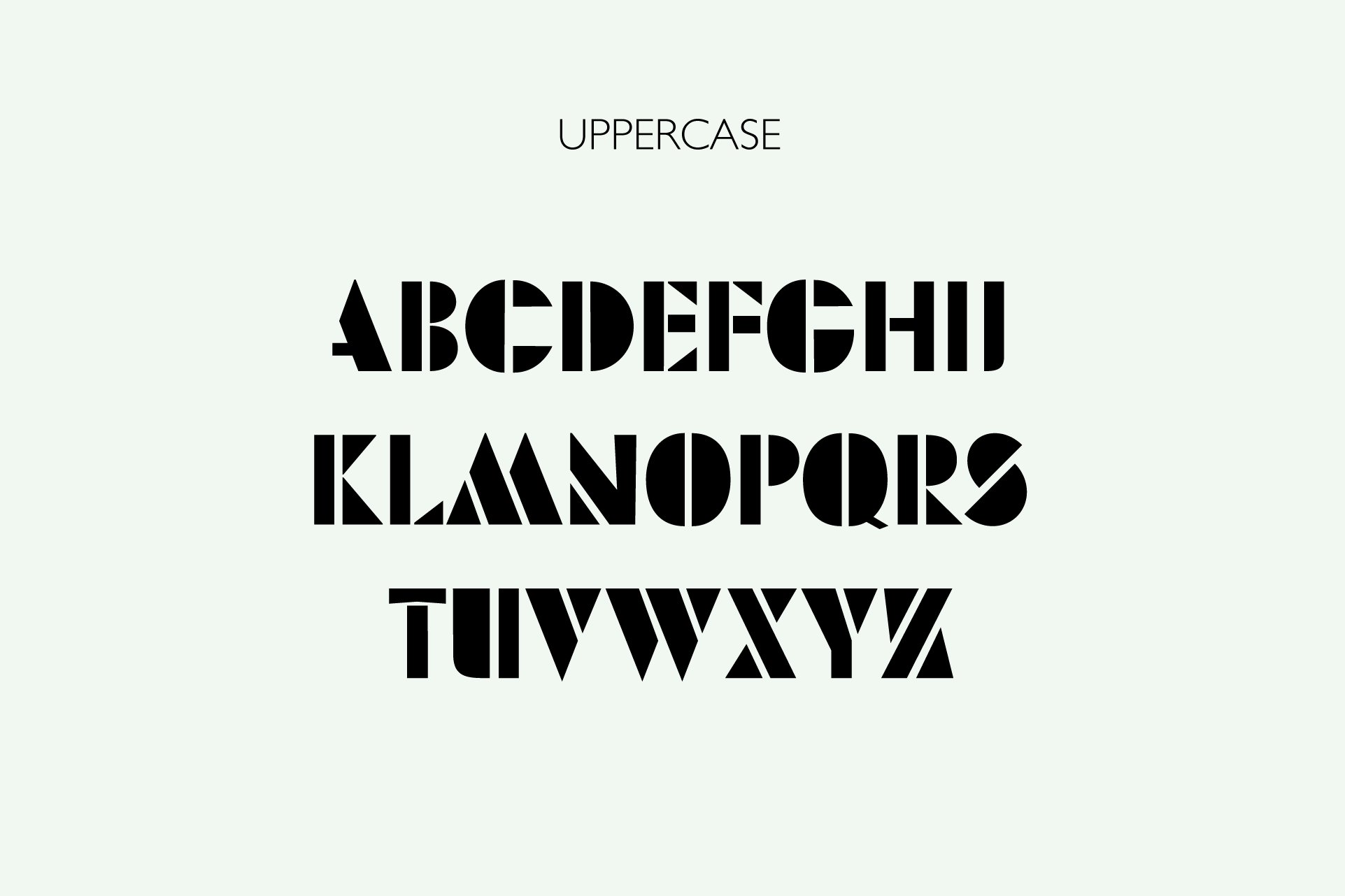 Art Deco Stencil Letters