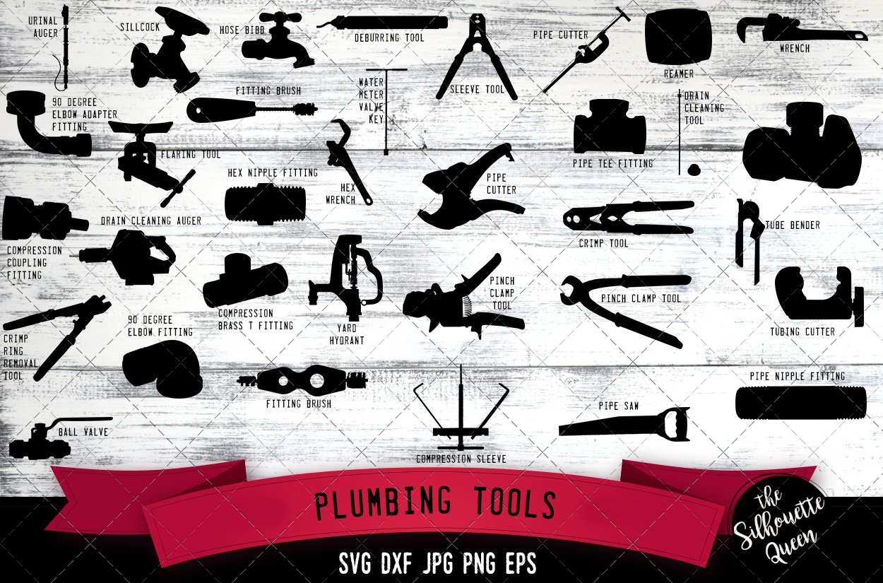Plumbing Tools Cutting File SVG (421888) SVGs Design Bundles