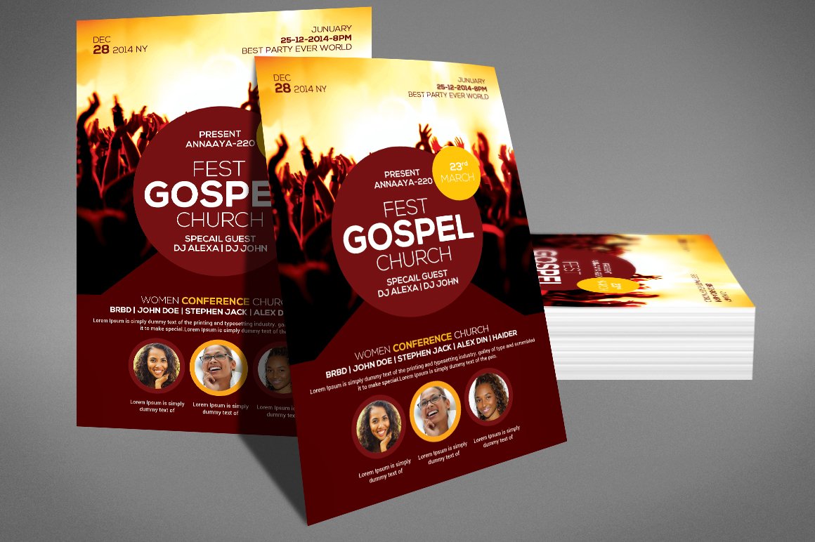 Image 2 for Gospel Meeting Flyer Template