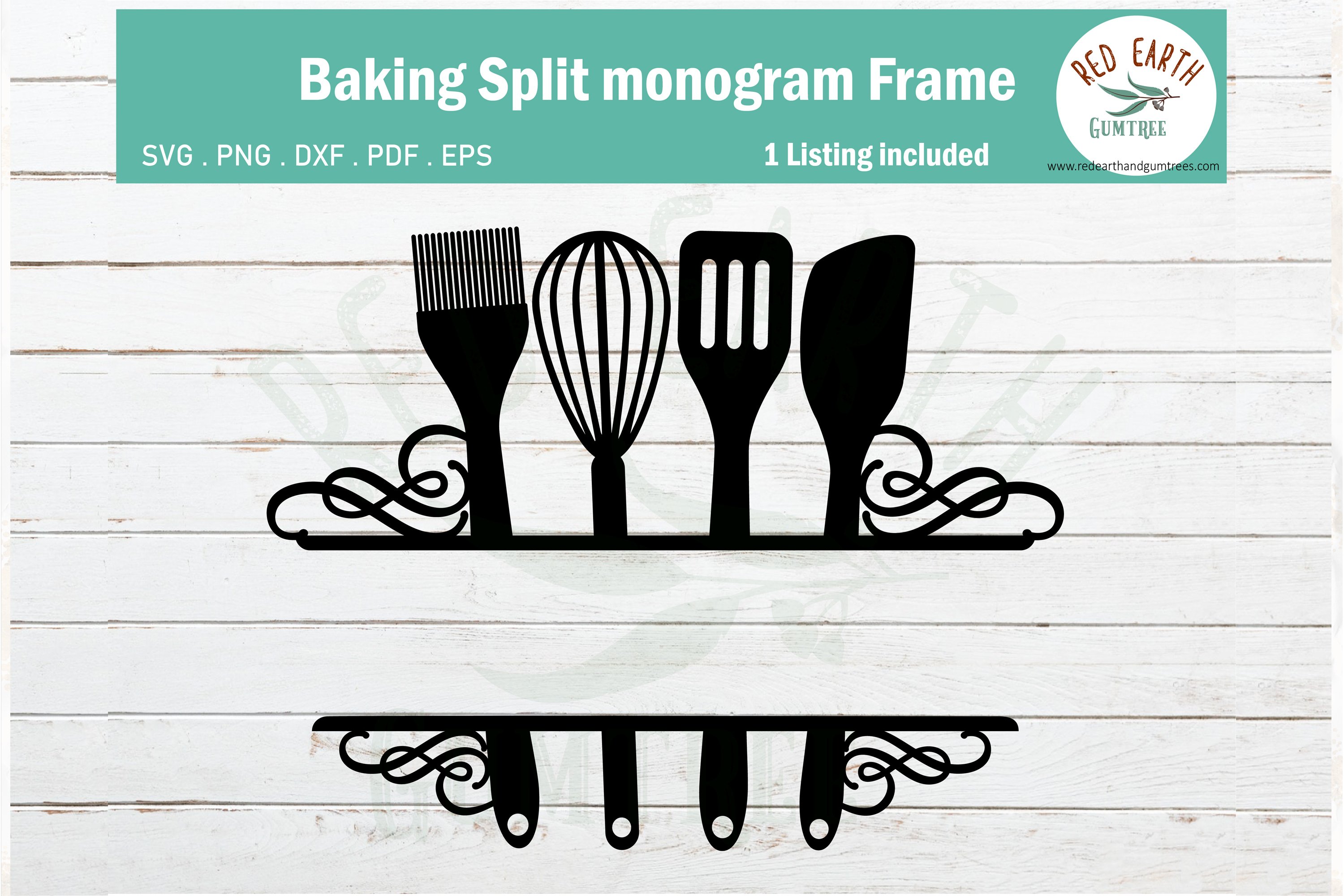 Download Kitchen split monogram frame,baking rustic monogram SVG ...