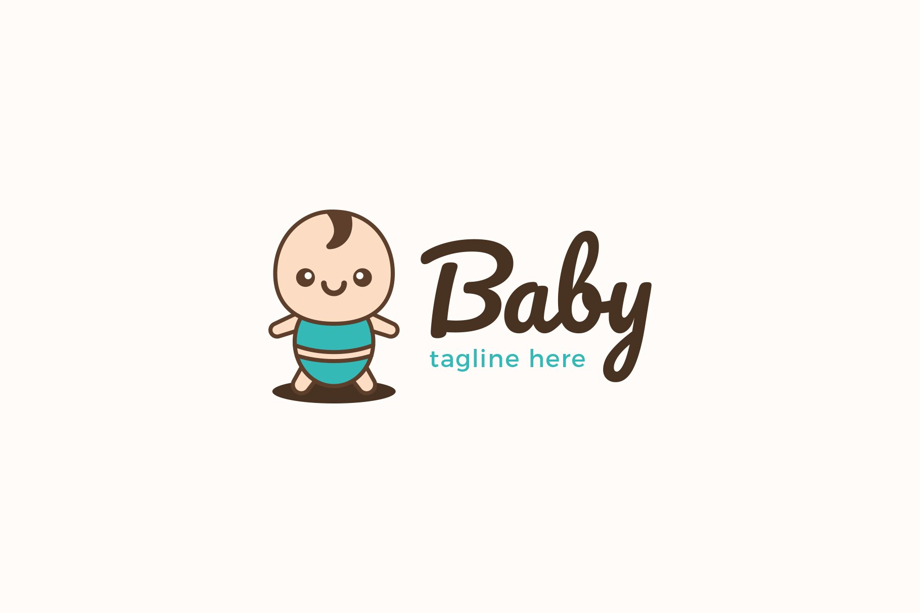 cute-baby-modern-logo-template