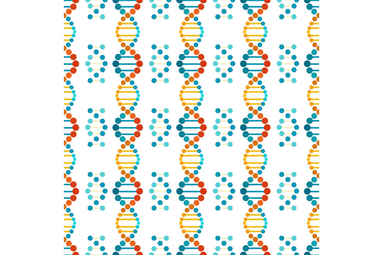 Dna Patterns Simple Colorful DNA spiral seamless pattern (865508) | Patterns | Design Bundles