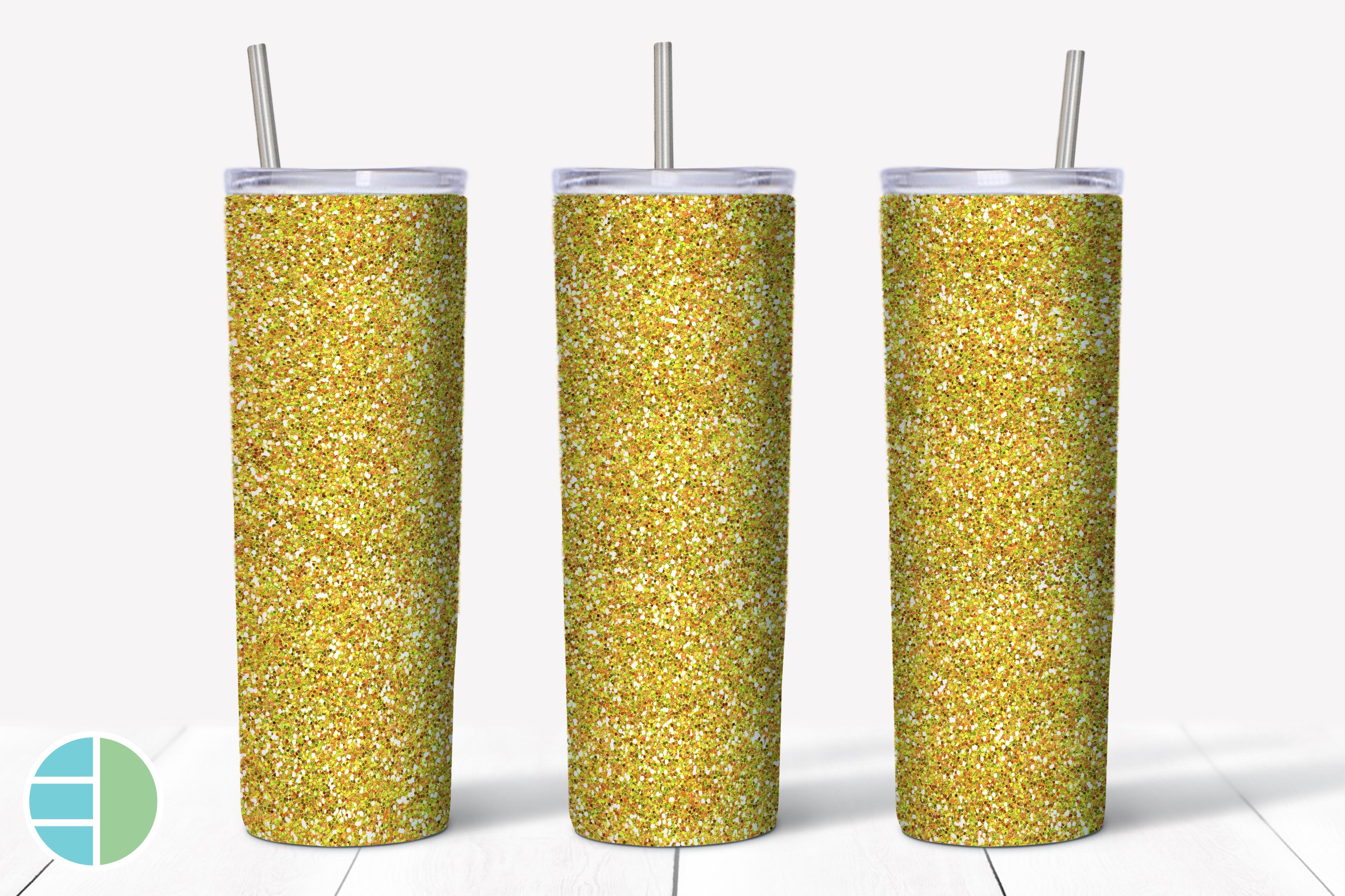 Skinny Tumbler Sublimation Design Valentine Gold Glitter (1129724