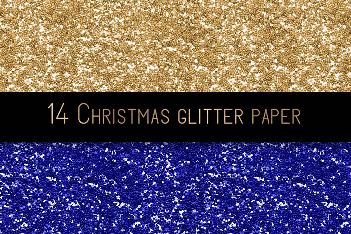 Christmas glitter digital paper (1079174) | Patterns | Design Bundles