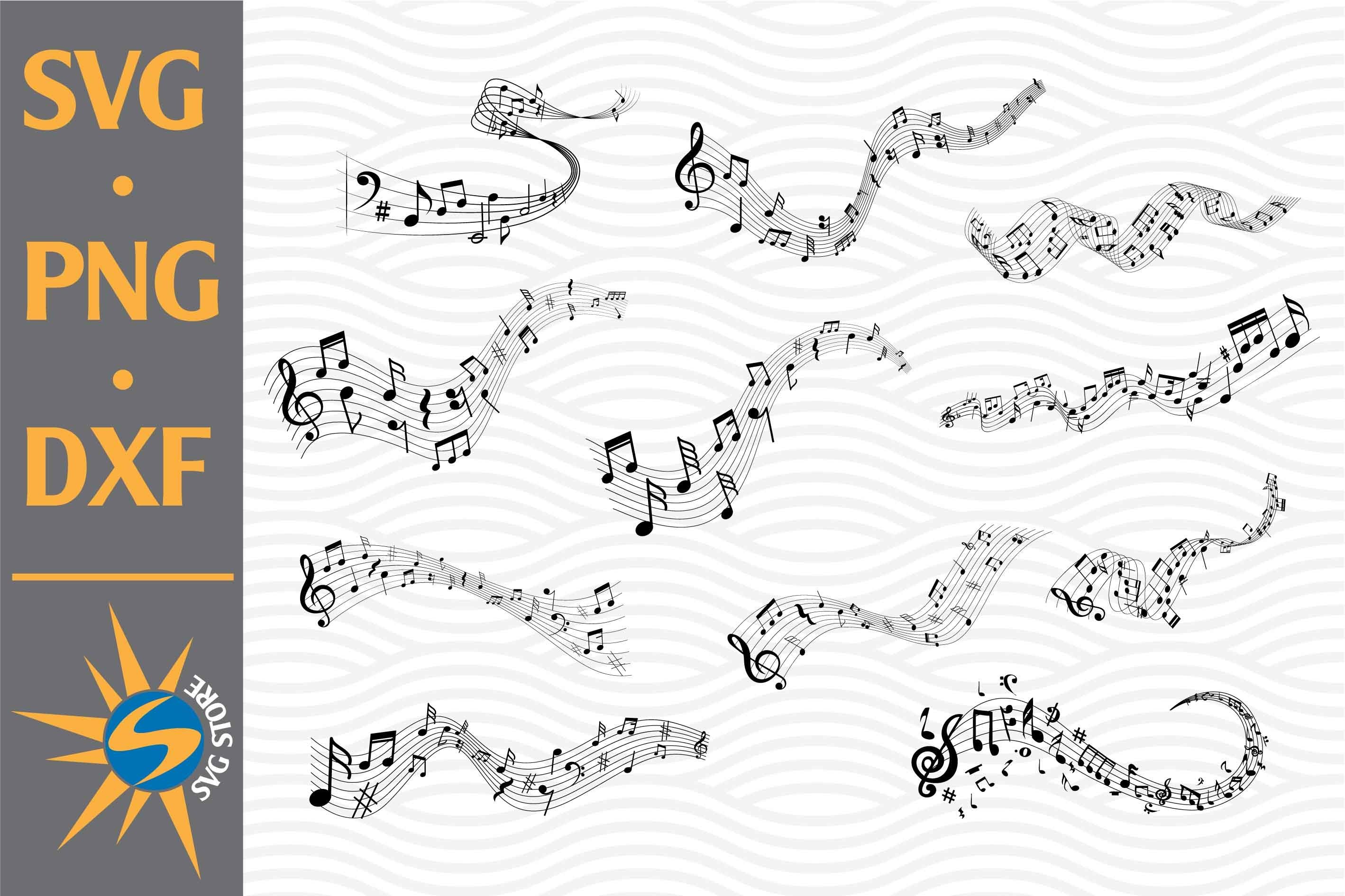 Music Note SVG, PNG, DXF Digital Files Include (758095) | Cut Files ...