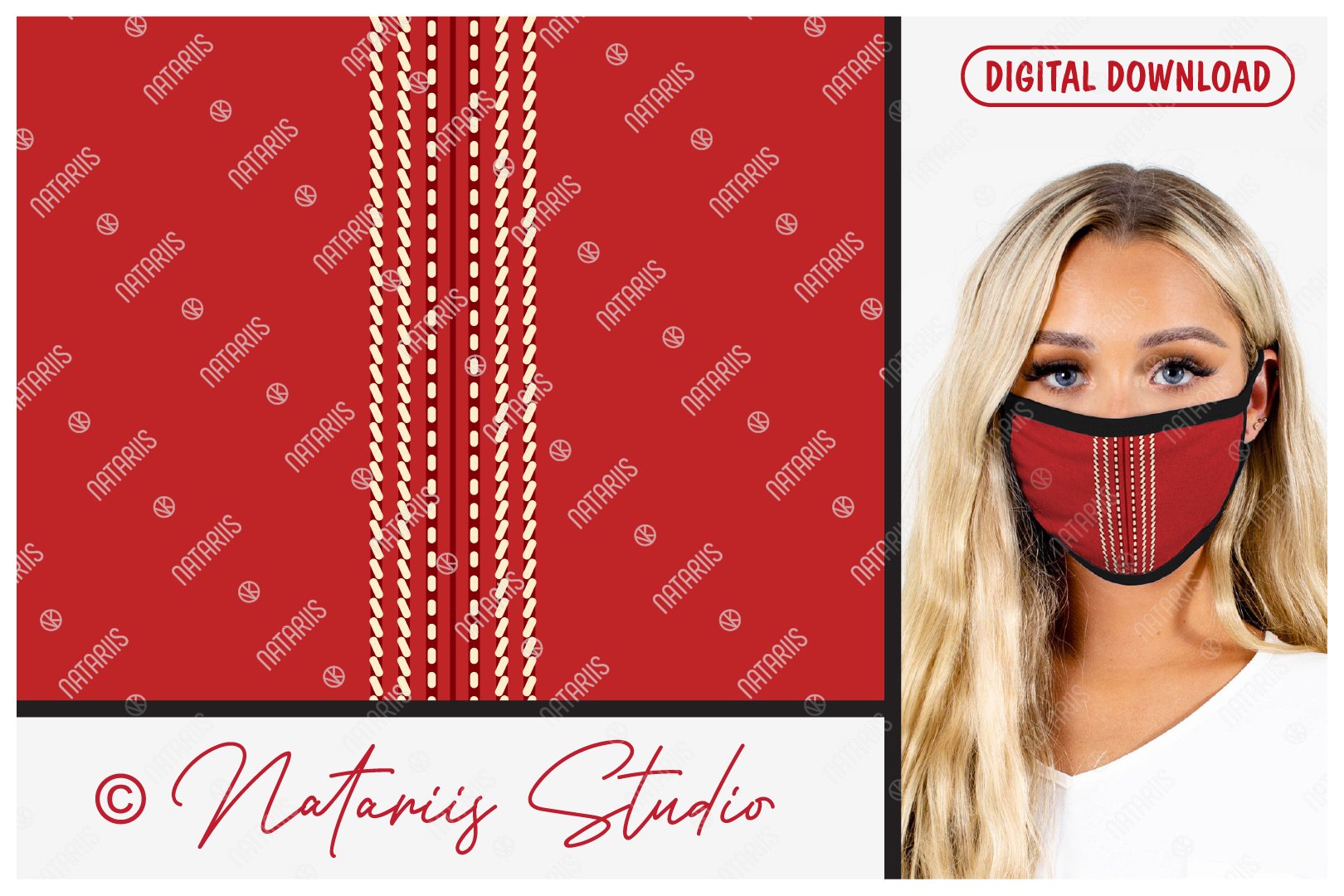 Download Svg Cricket Ball Background Design For Protective Face Mask 775165 Sublimation Design Bundles