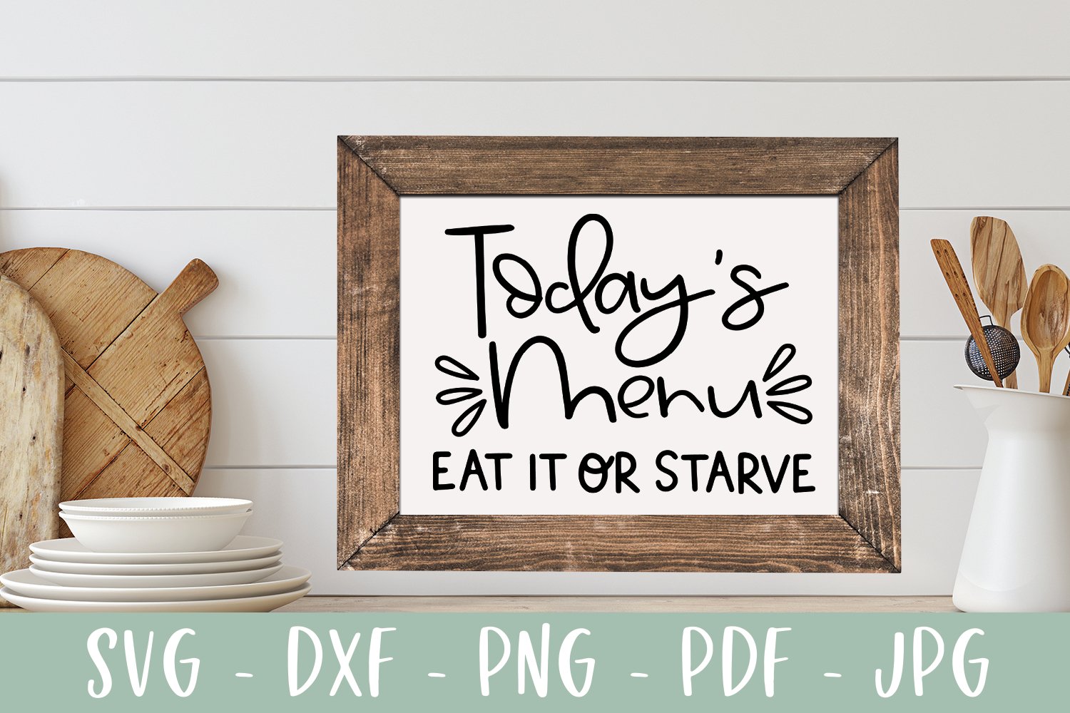 SRongmao Targa In Metallo Vintage 20x30 Cm Con Scritta Divertente 'Today's Menu – Eat It Or Starve', Decorazione Da Parete Per Bar, Cucine E Locali, Stile Retrò