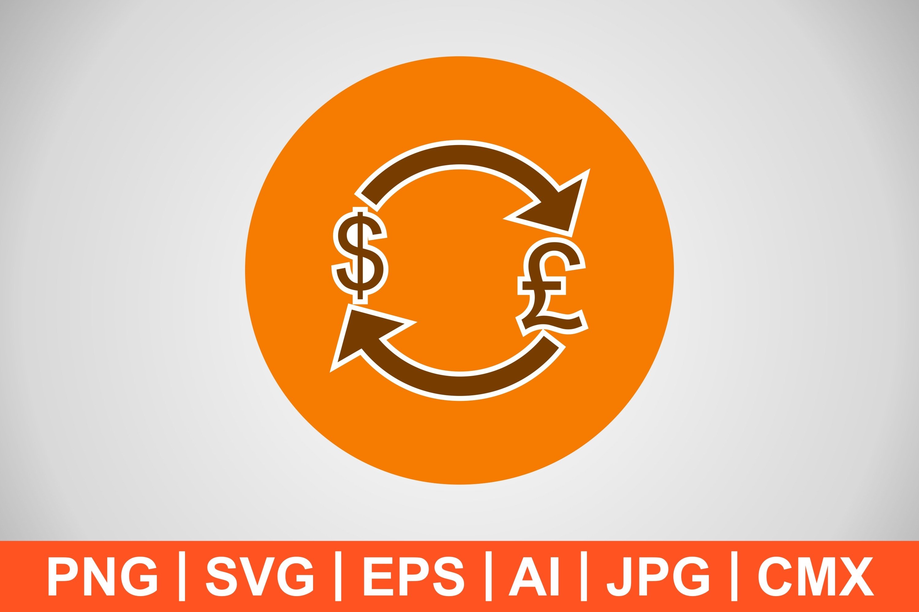 Vector Exchange Pound With Dollar Icon (1096471) | Icons | Design Bundles