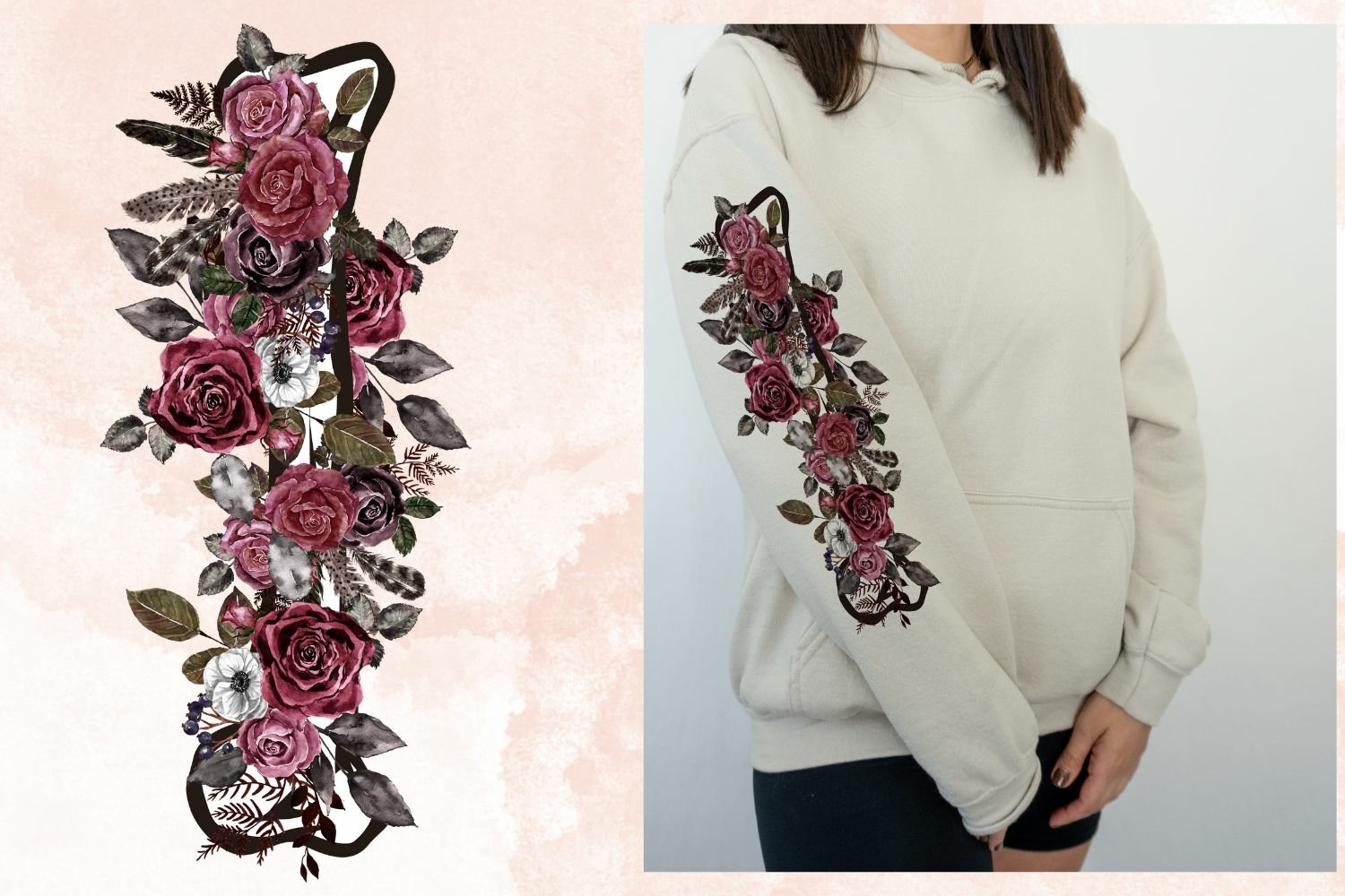 【Expend4bles X GRAVER】Elbow Skull Flower Sweatshirt Skeleton Bundle Flower PNG, Skull, Sleeve, Spine (2588387)
