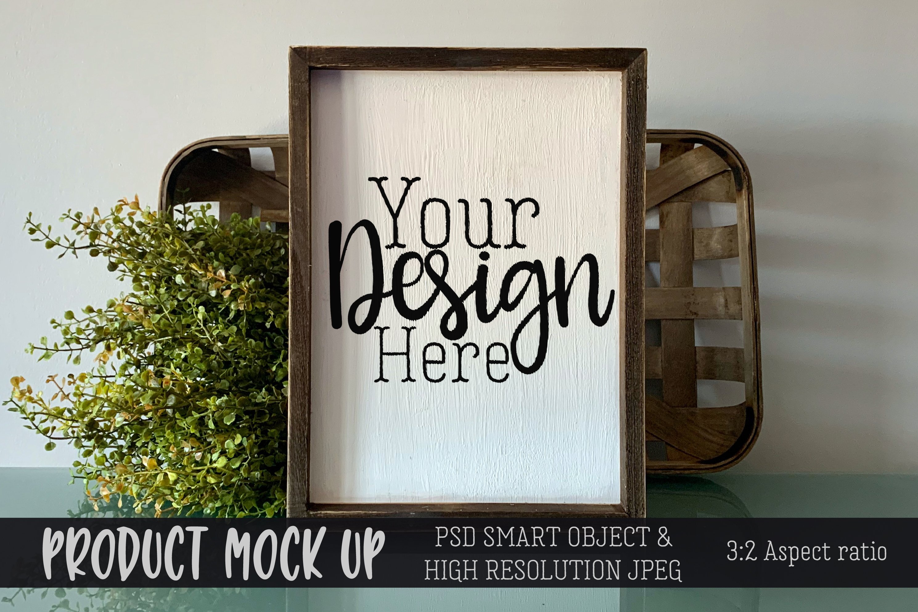 Rustic wood sign MOCKUP | PSD & JPEG